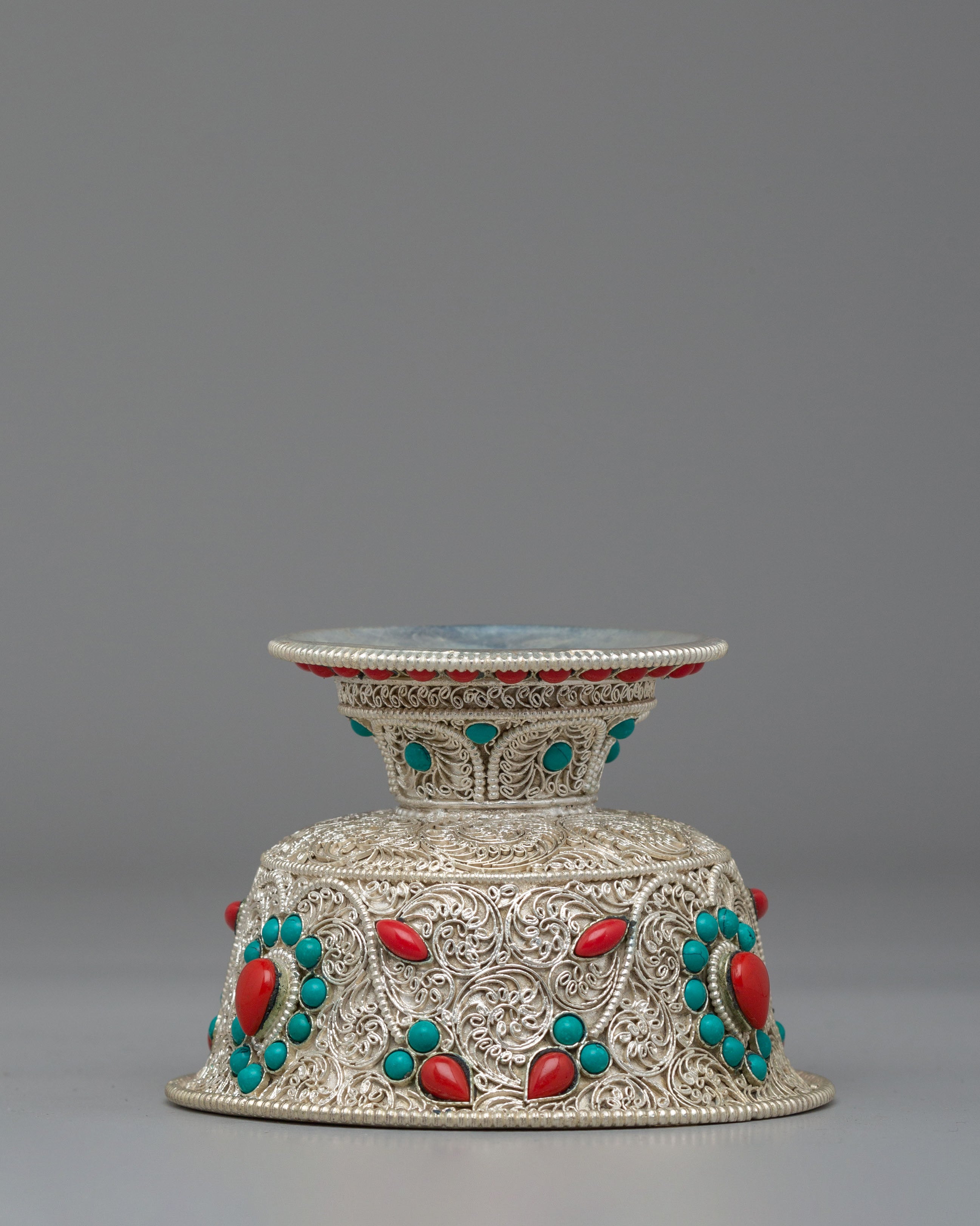 Handmade Offering Bowl Set | Tibetan Ritual Bowls for Altar