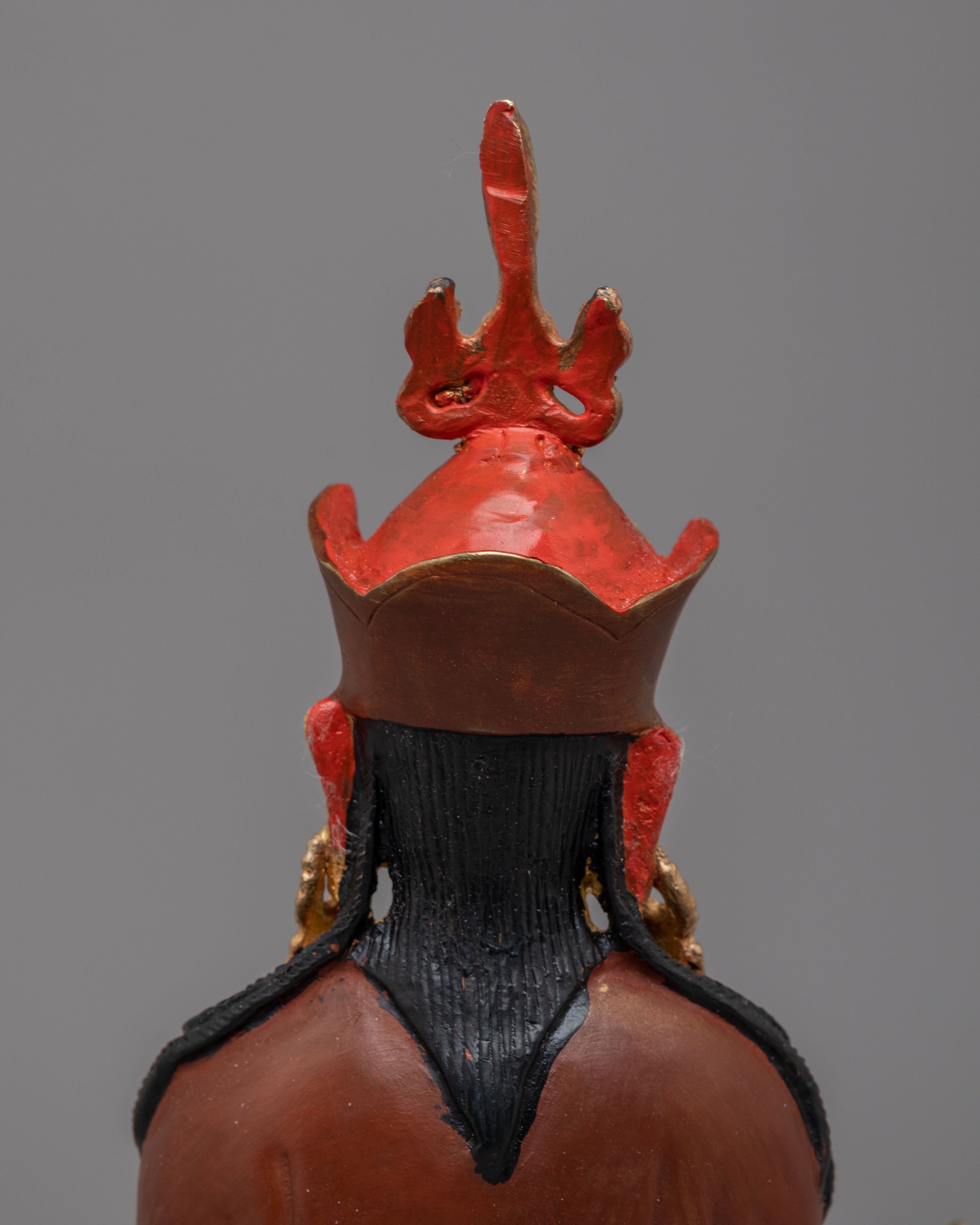 Buddhist Protector Guru Rinpoche Statue | 24K Gold Gilded Tibetan Art