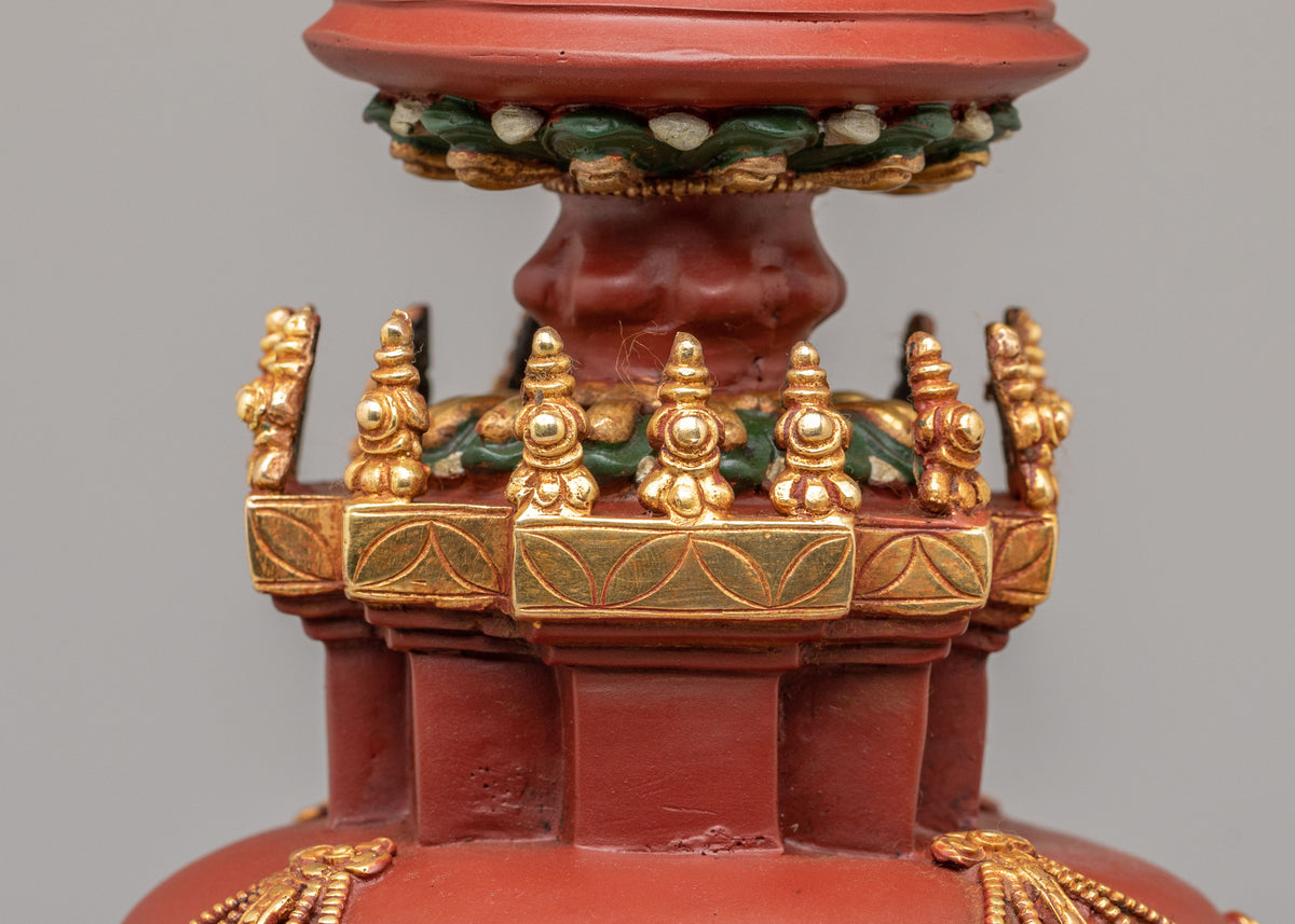 Traditional Altar Kadampa Chorten | Spiritual Decor for Meditation Spaces