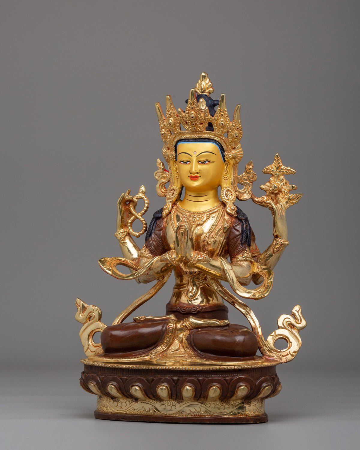 Sacred Avalokiteshvara Bodhisattva Statue | Handcrafted Tibetan Art