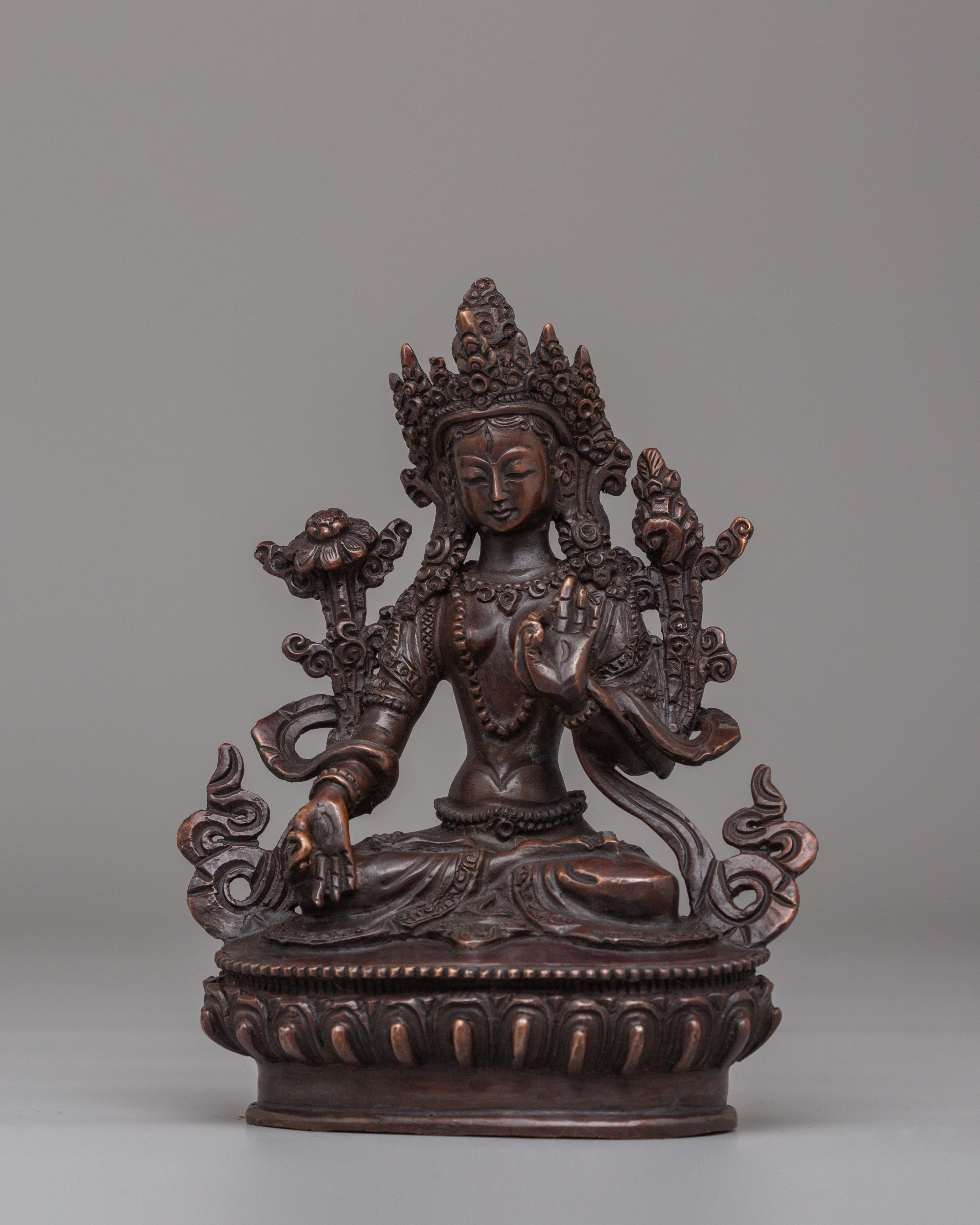 Himalayan White Tara Buddhist Statue | Tibetan Goddess of Compassion