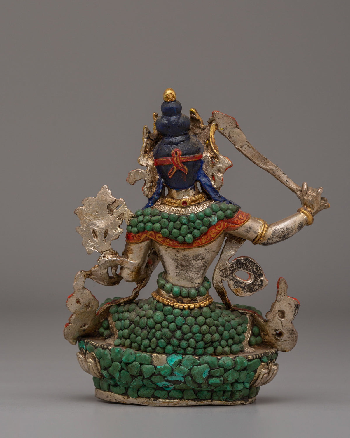 Sacred Handmade Manjushri Statue | Traditional Buddhist Artwork