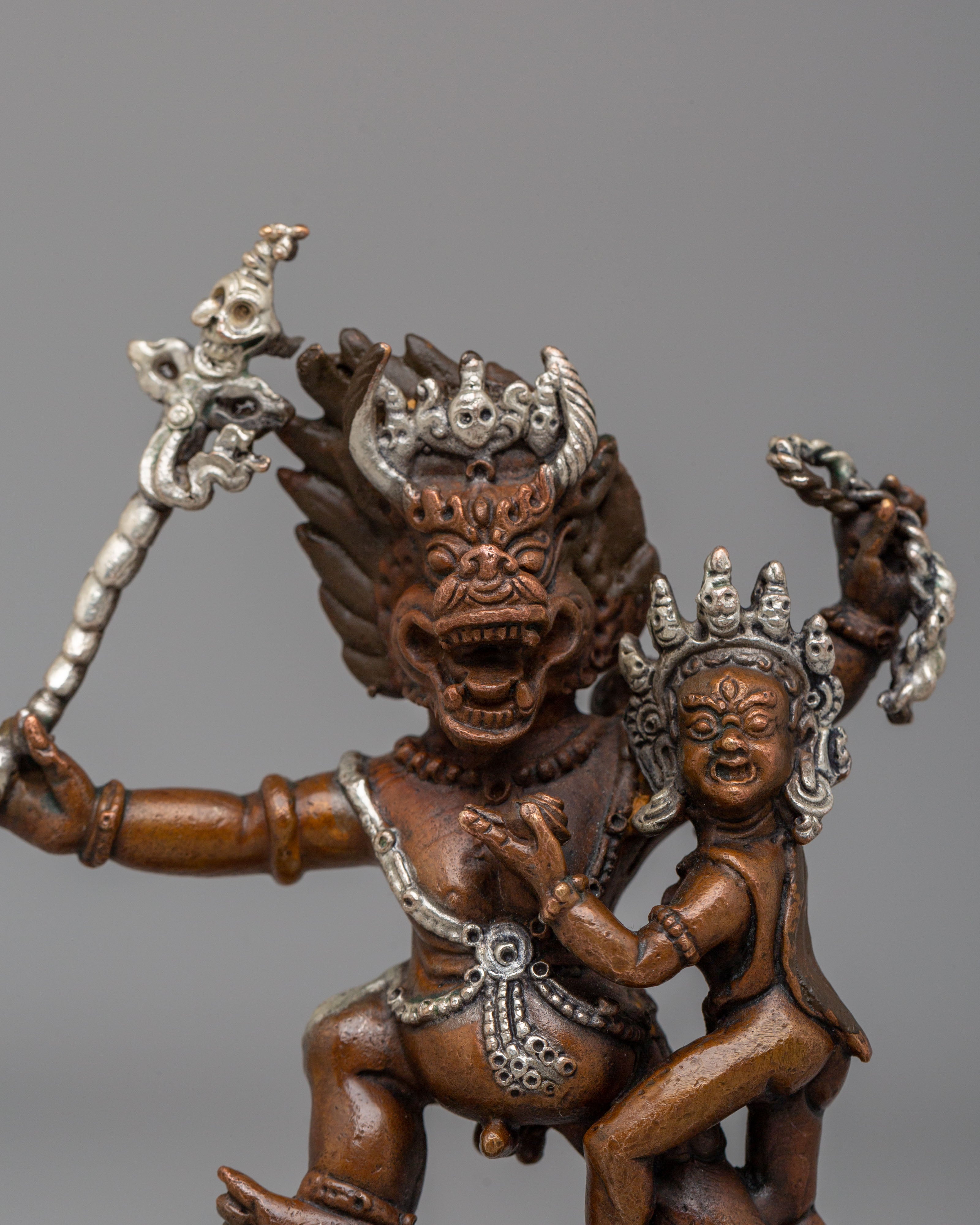 Machine Made Yama Dharmaraja Deity Statue | Guardian of Dharma and Protector of the Law
