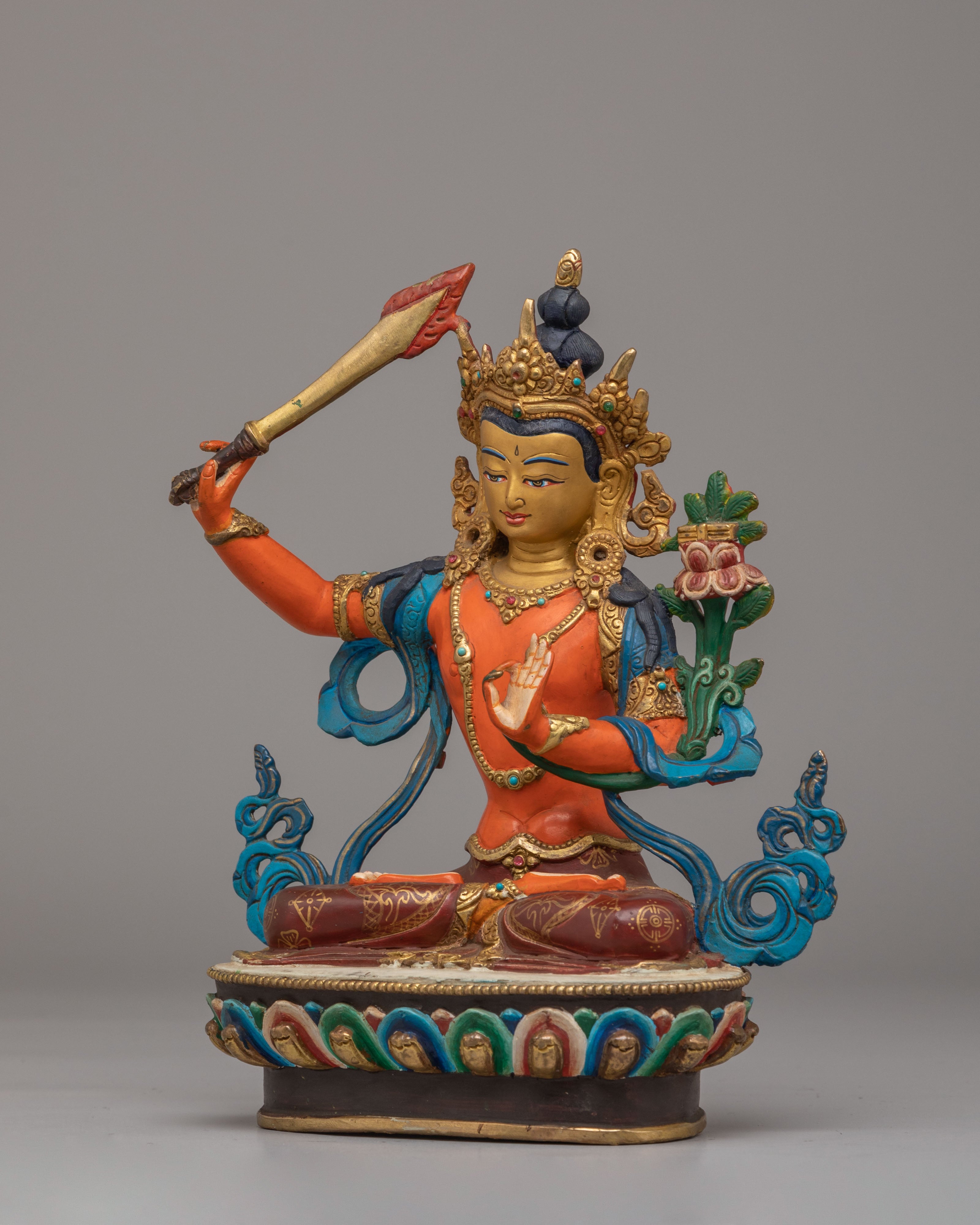 Manjushri Meditation Altar Statue | Buddha of Wisdom & Enlightenment
