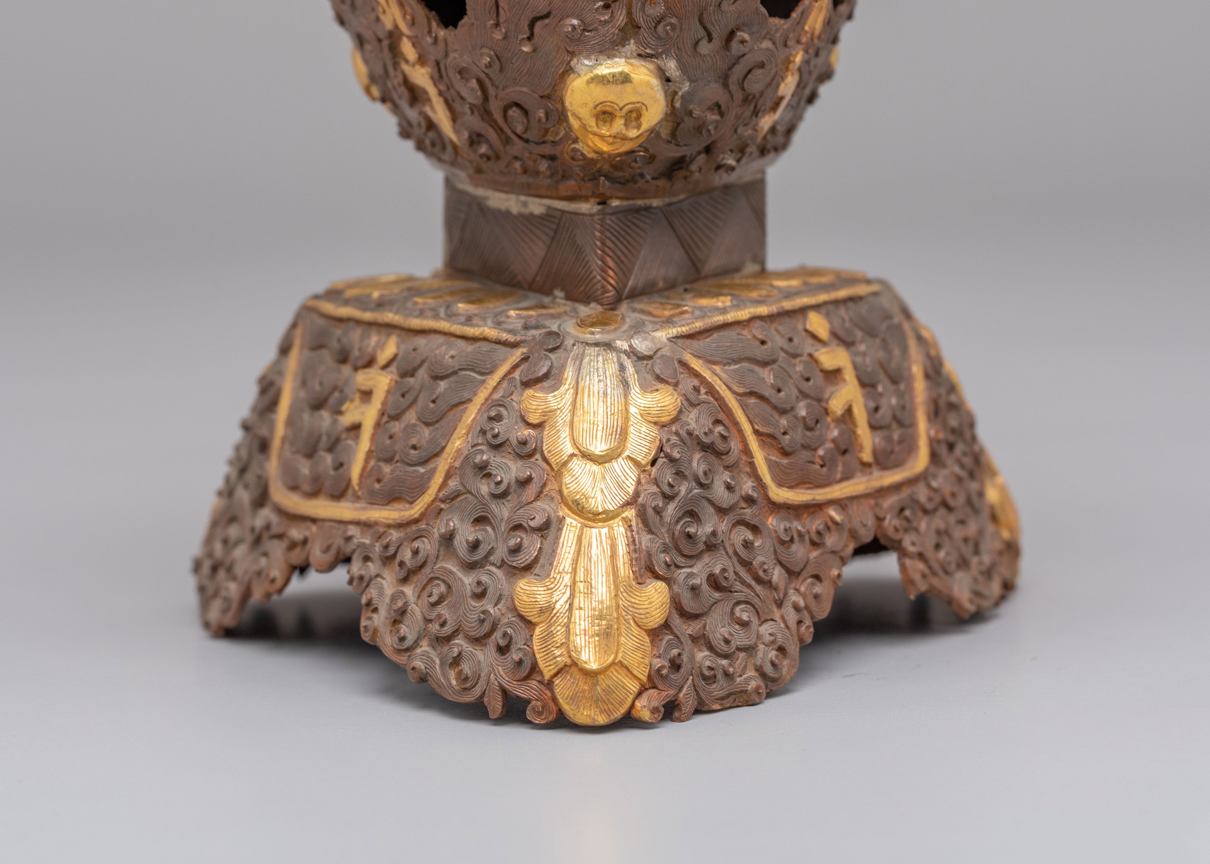 Traditional Buddhist Kapala Vessel | Skull Cup for Spiritual Ceremonies