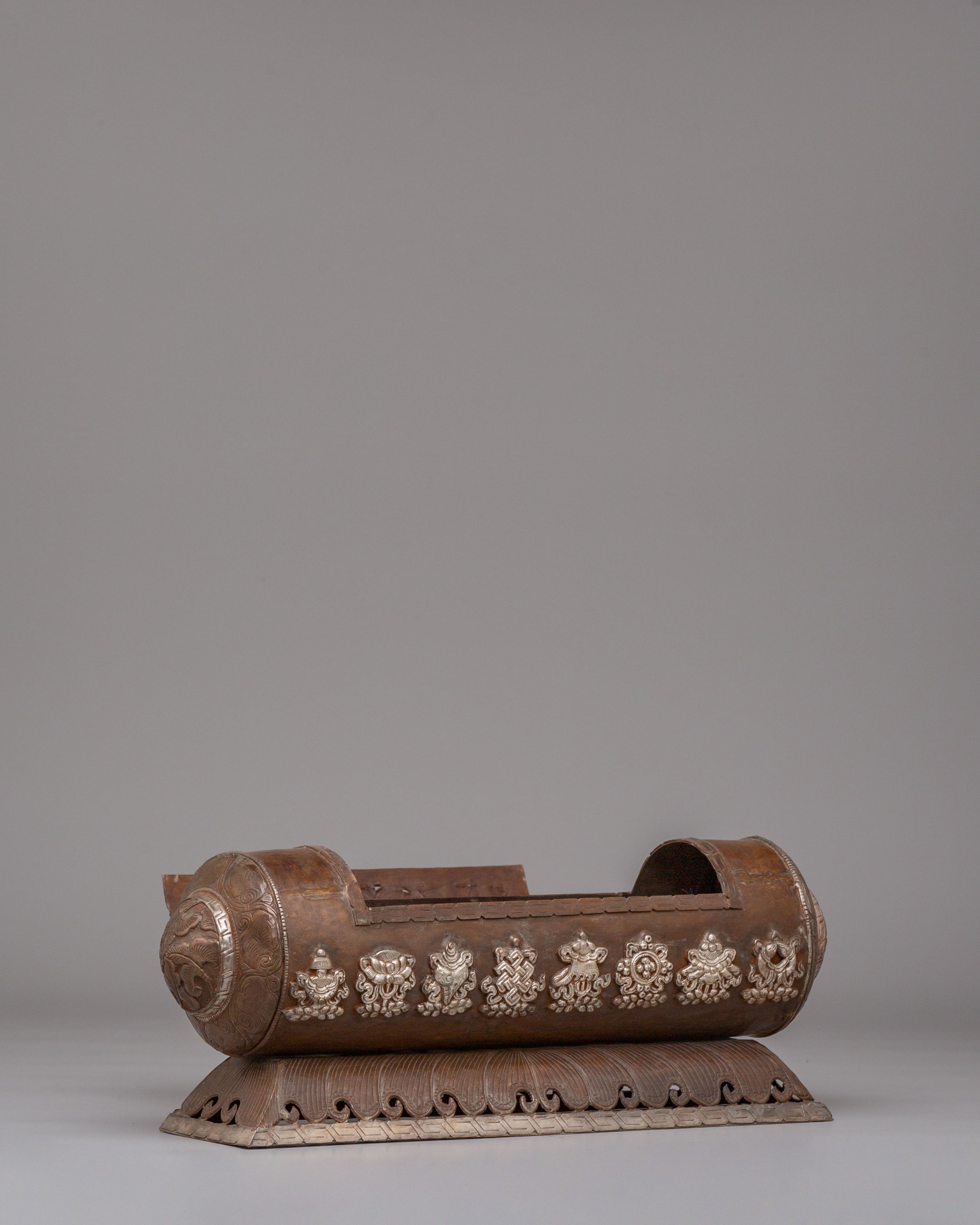 Dharma Wheel Incense Burner | Tibetan Handcrafted Art