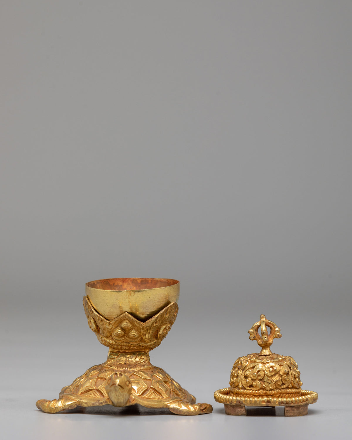 Traditional Tibetan Kapala Offering Set | Ritual Offering Bowl for Meditation