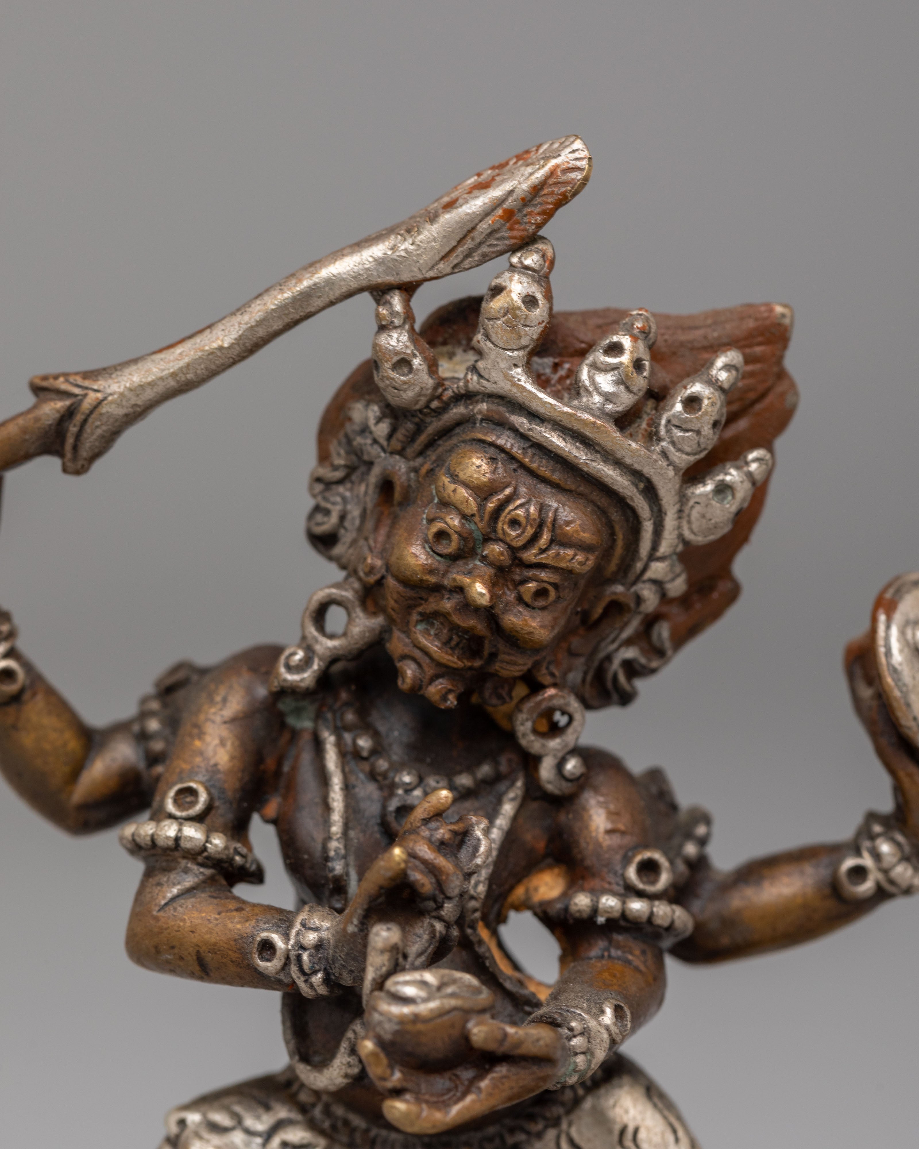 Mahakala Handcrafted Statue | Tibetan Protector Deity Sculpture