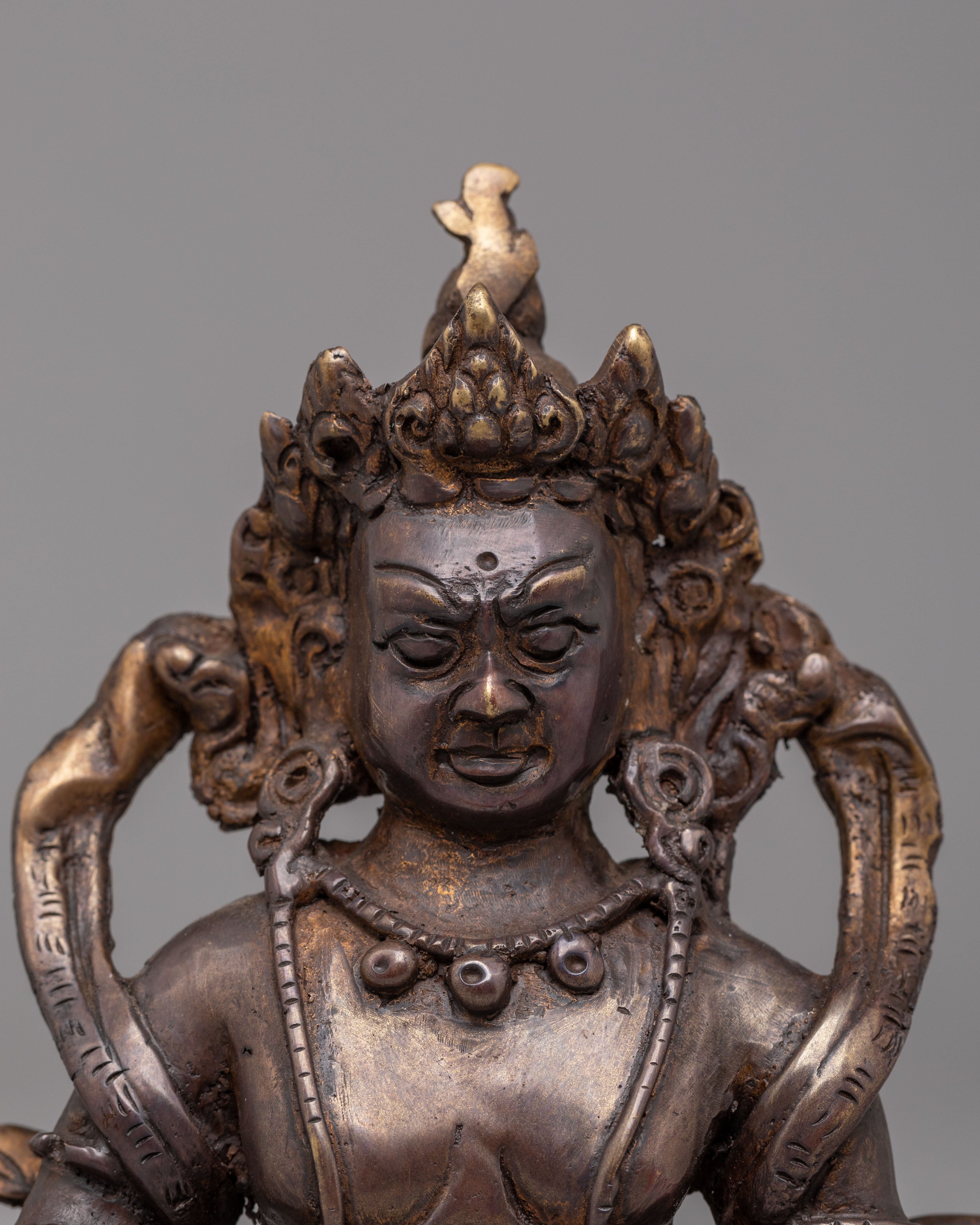 Tibetan Altar Dzambhala Deity Statue | Wealth Deity Decor