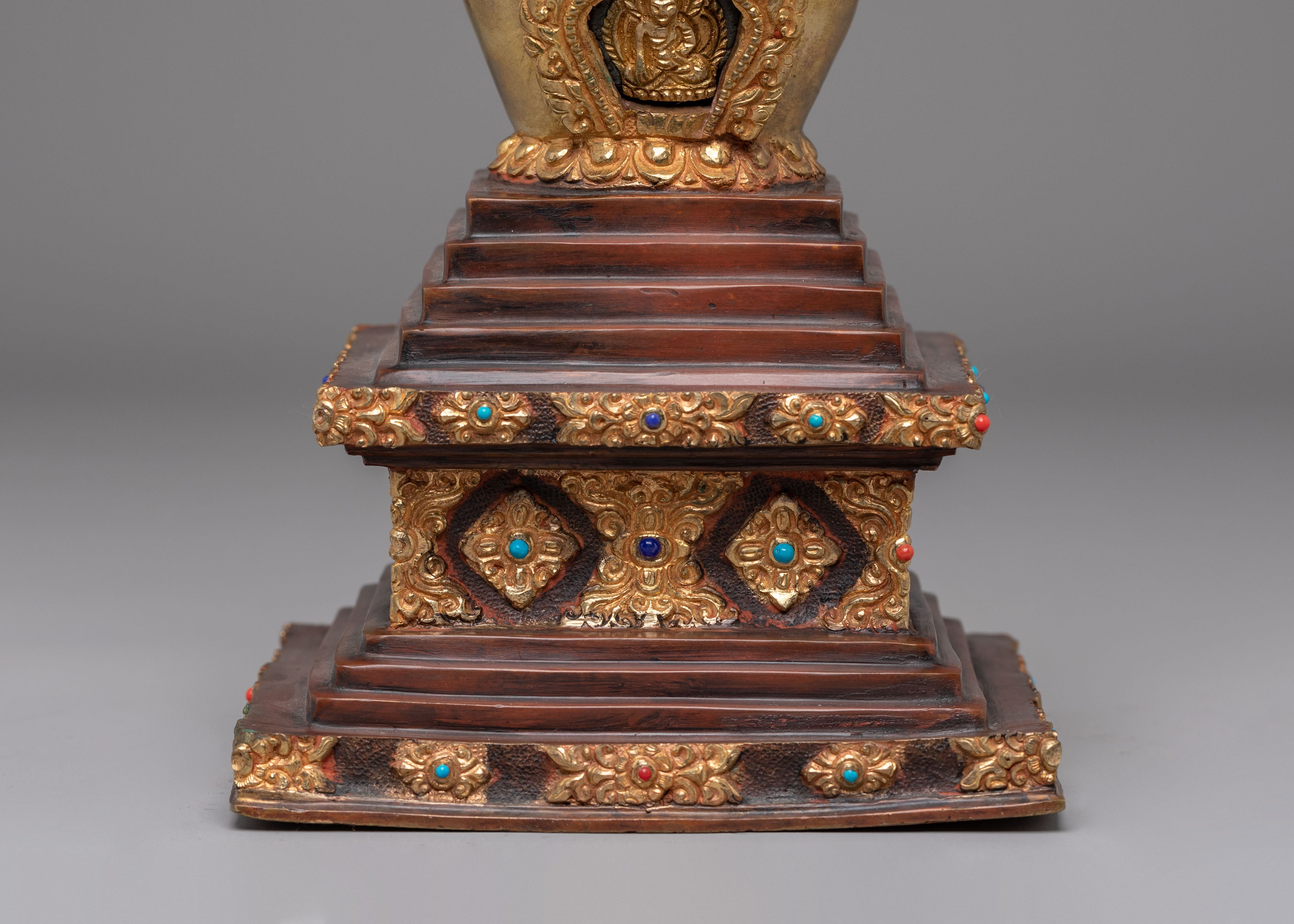 Shakyamuni Buddha Stupa for Altar | Sacred Tibetan Stupa for Meditation