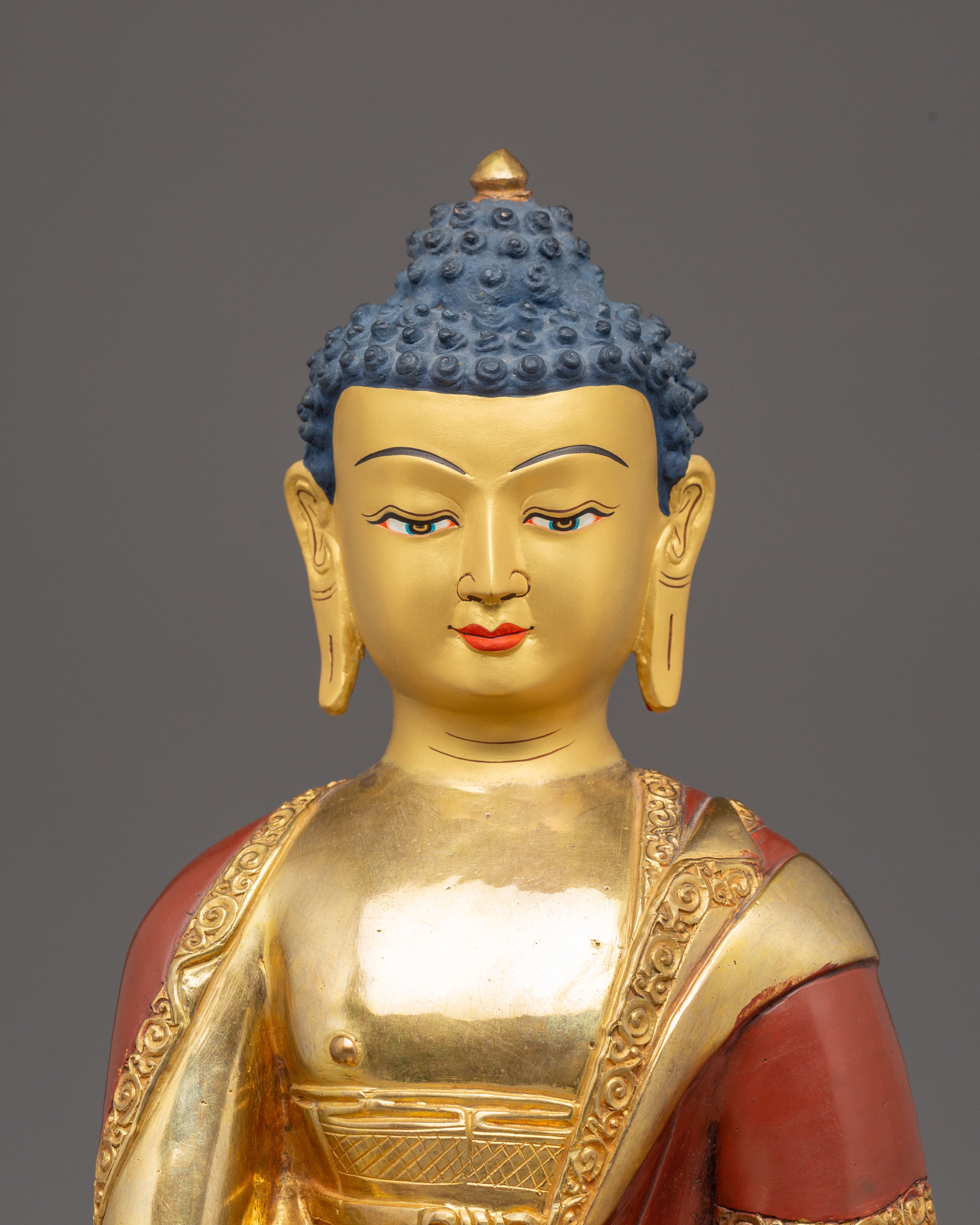 Himalayan Healing Buddha Statue | Gold Plated Tibetan Buddha Art