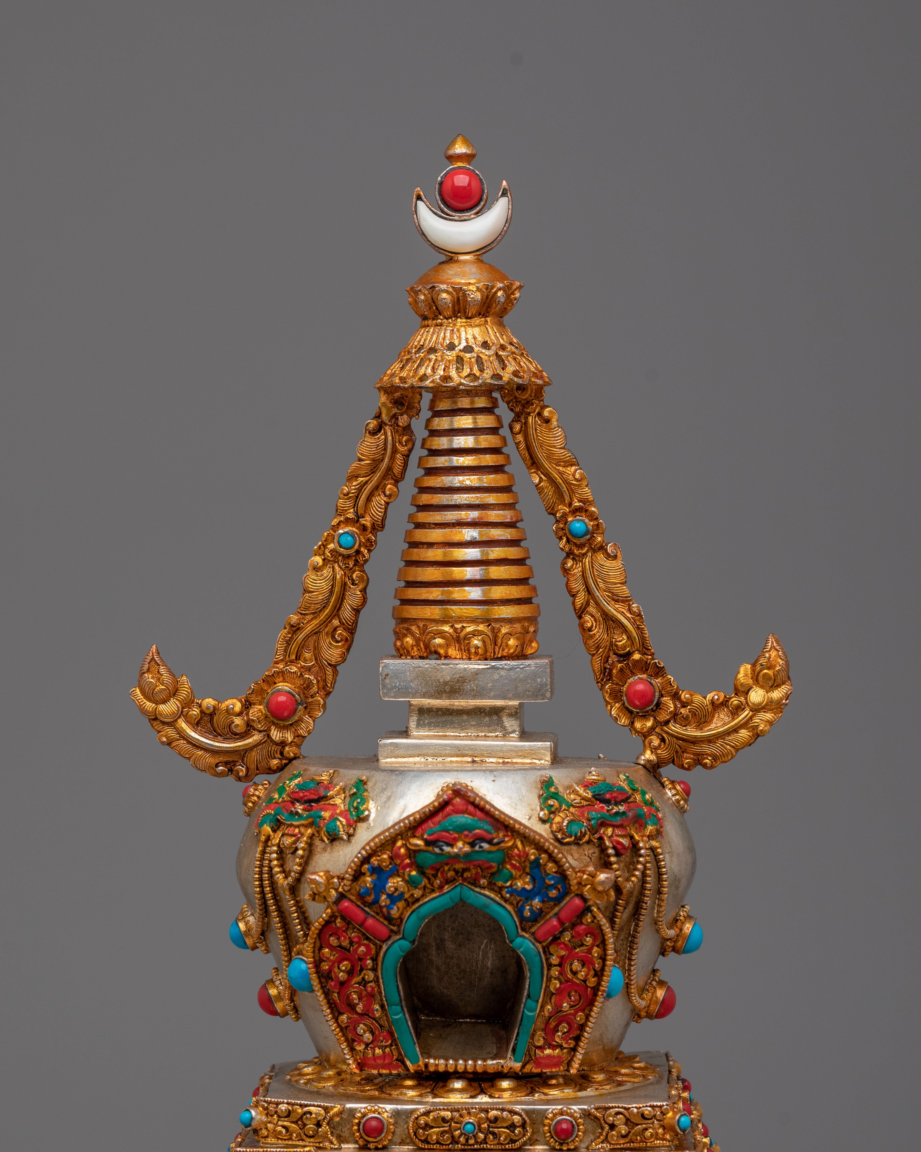 Jangchub Spiritual Stupa | Copper Body with Gold and Silver Plating