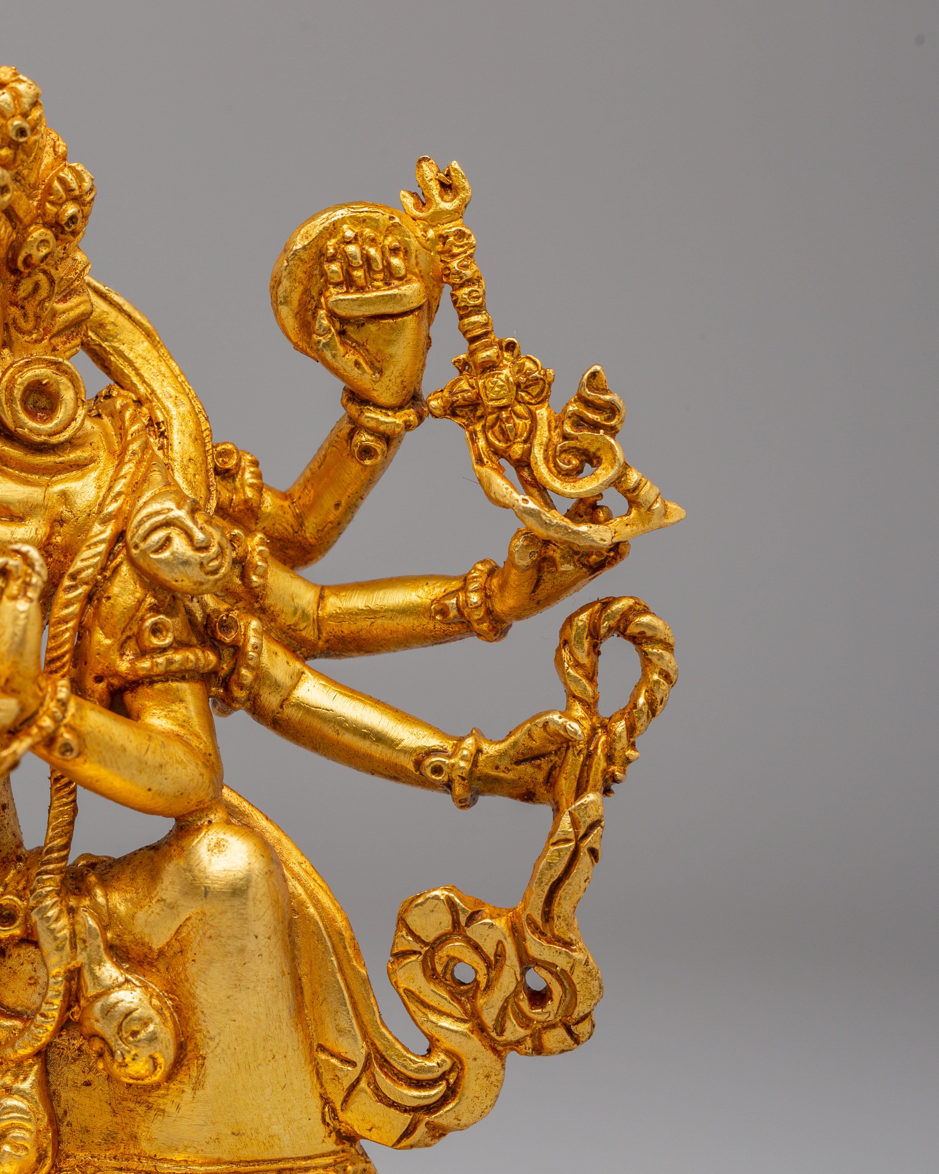 Wrathful Goddess Kali Sculpture | Hindu Goddess Statue