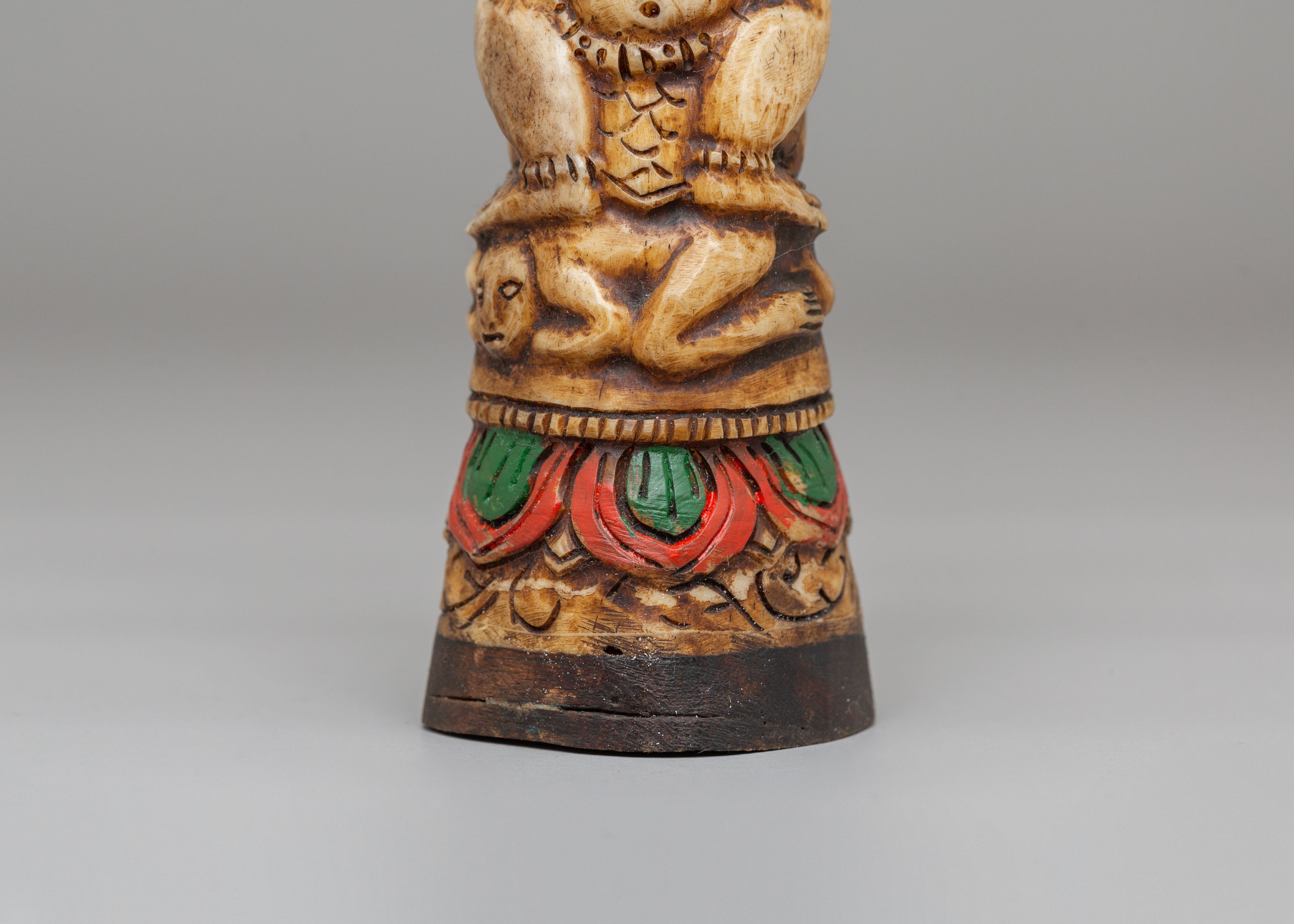 Tibetan Mahakala Bone | Handcarved Tibetan Buddhist Art