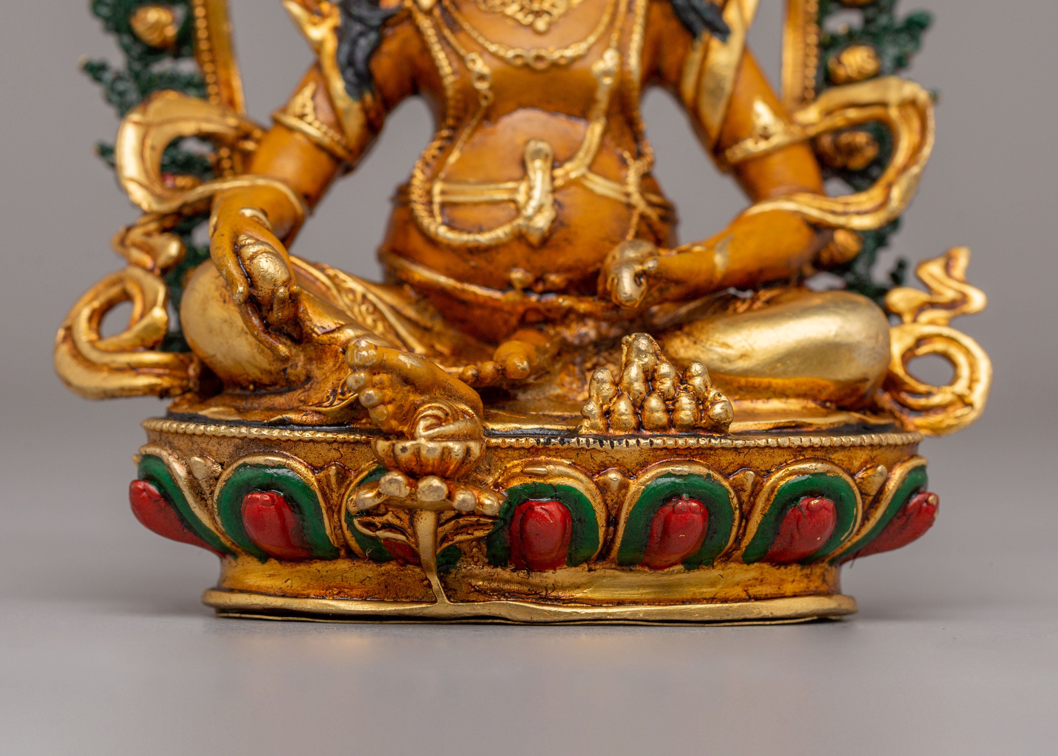 Ceremonial Dzambhala Shrine Statue | Symbol of Prosperity & Abundance