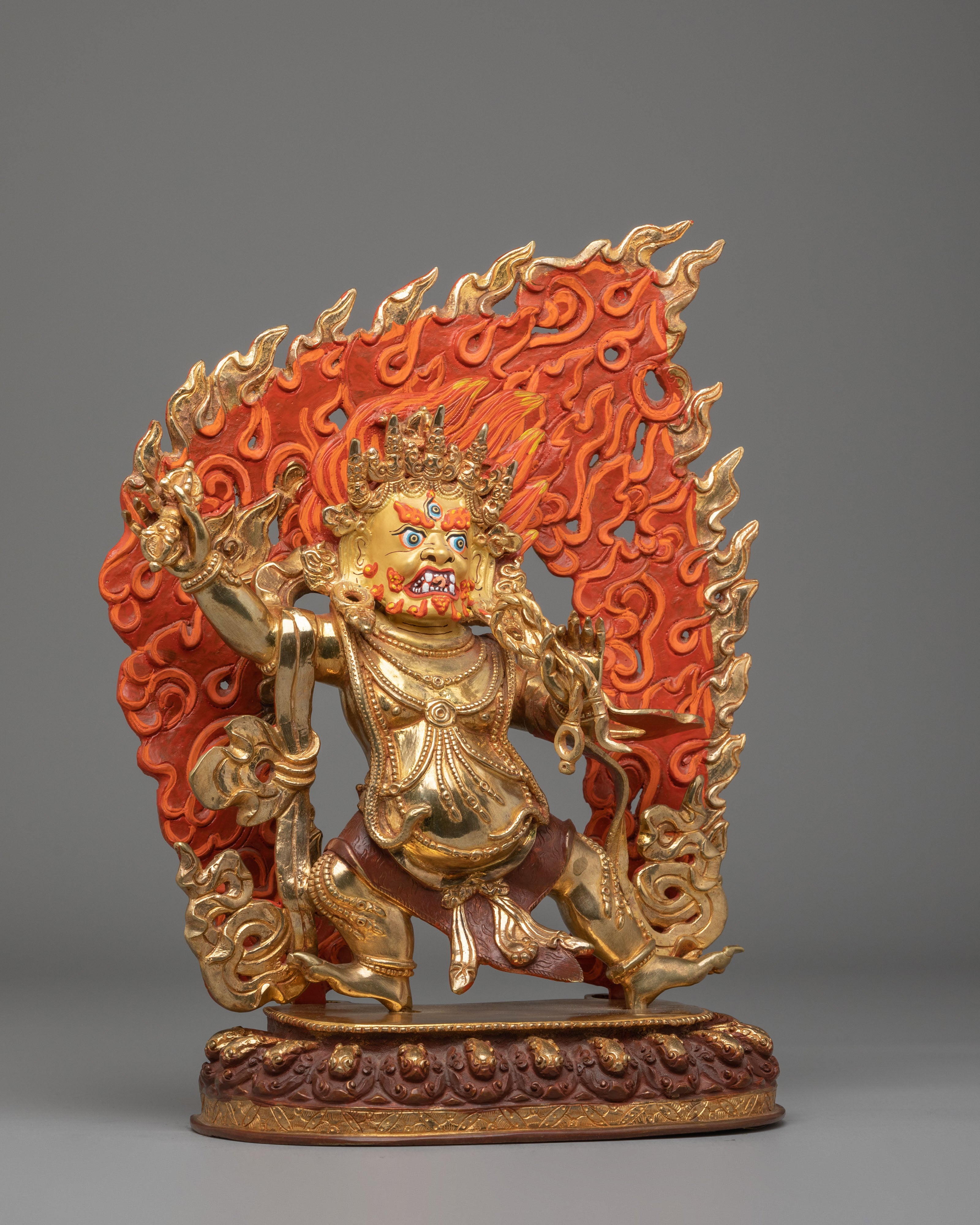 Wrathful Vajrapani Deity Statue | Traditional Tibetan Artwork