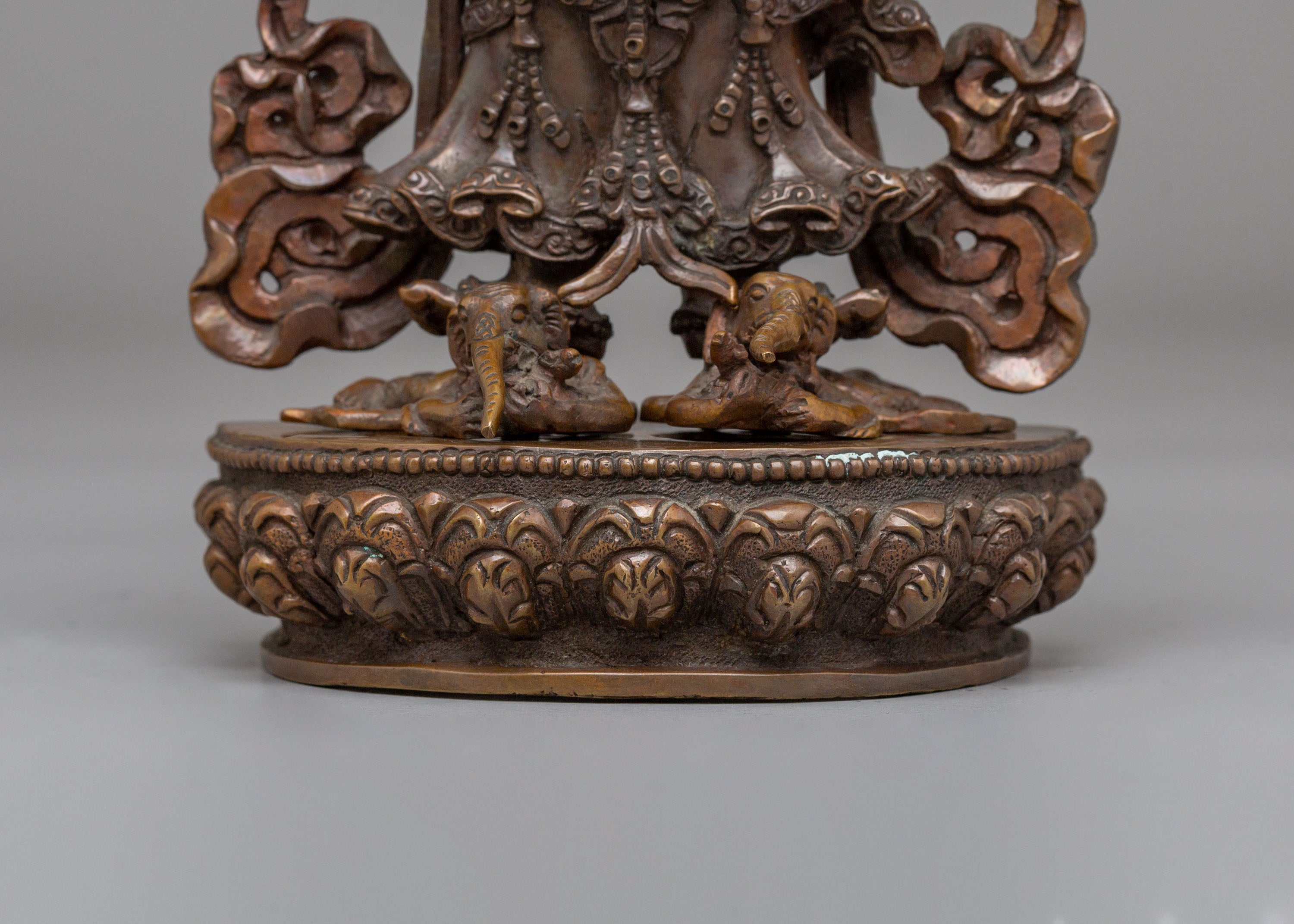 Traditional White Mahakala Statue | Himalayan Handmade Art