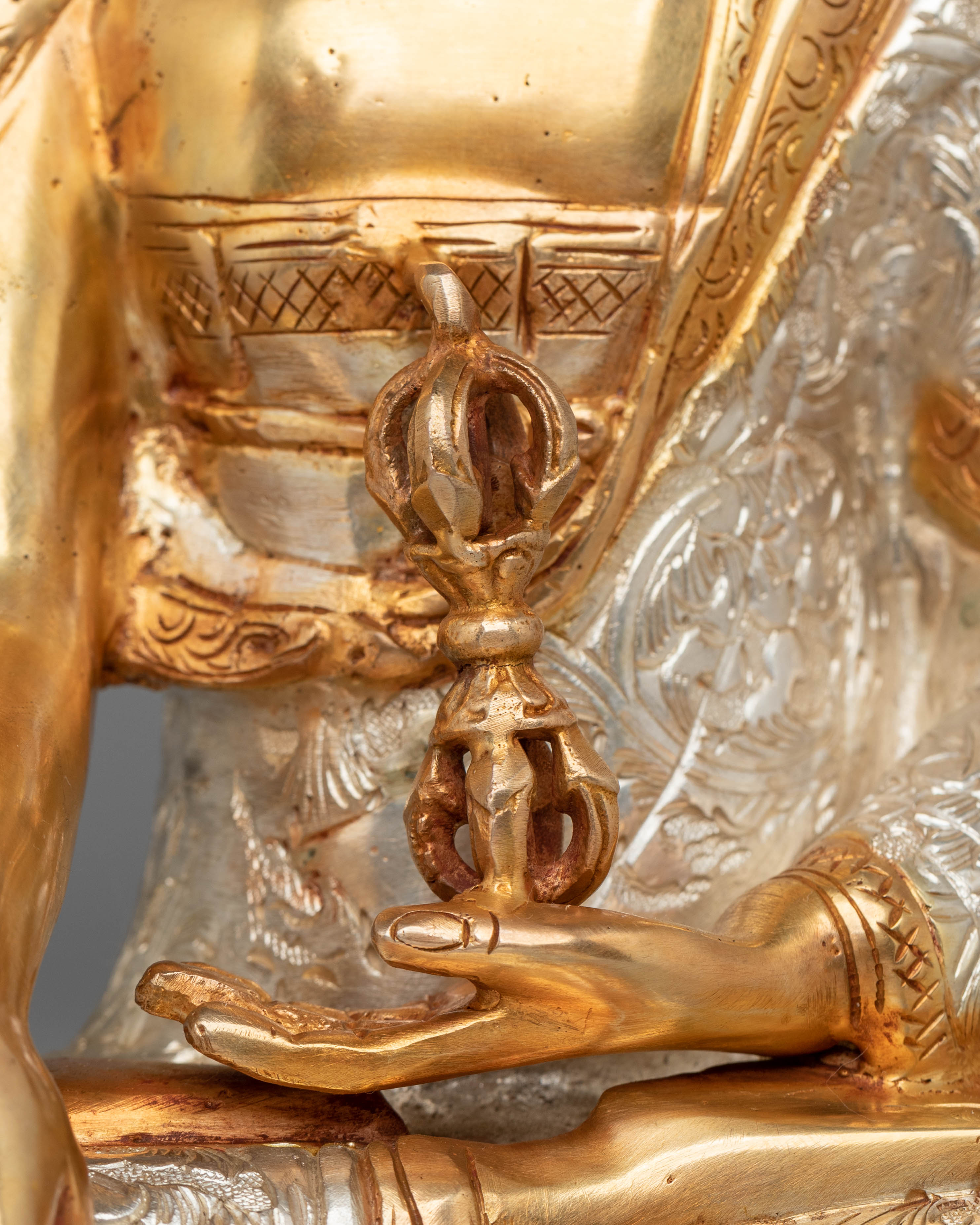 Handmade Golden Mitrugpa Statue | Immovable Buddha