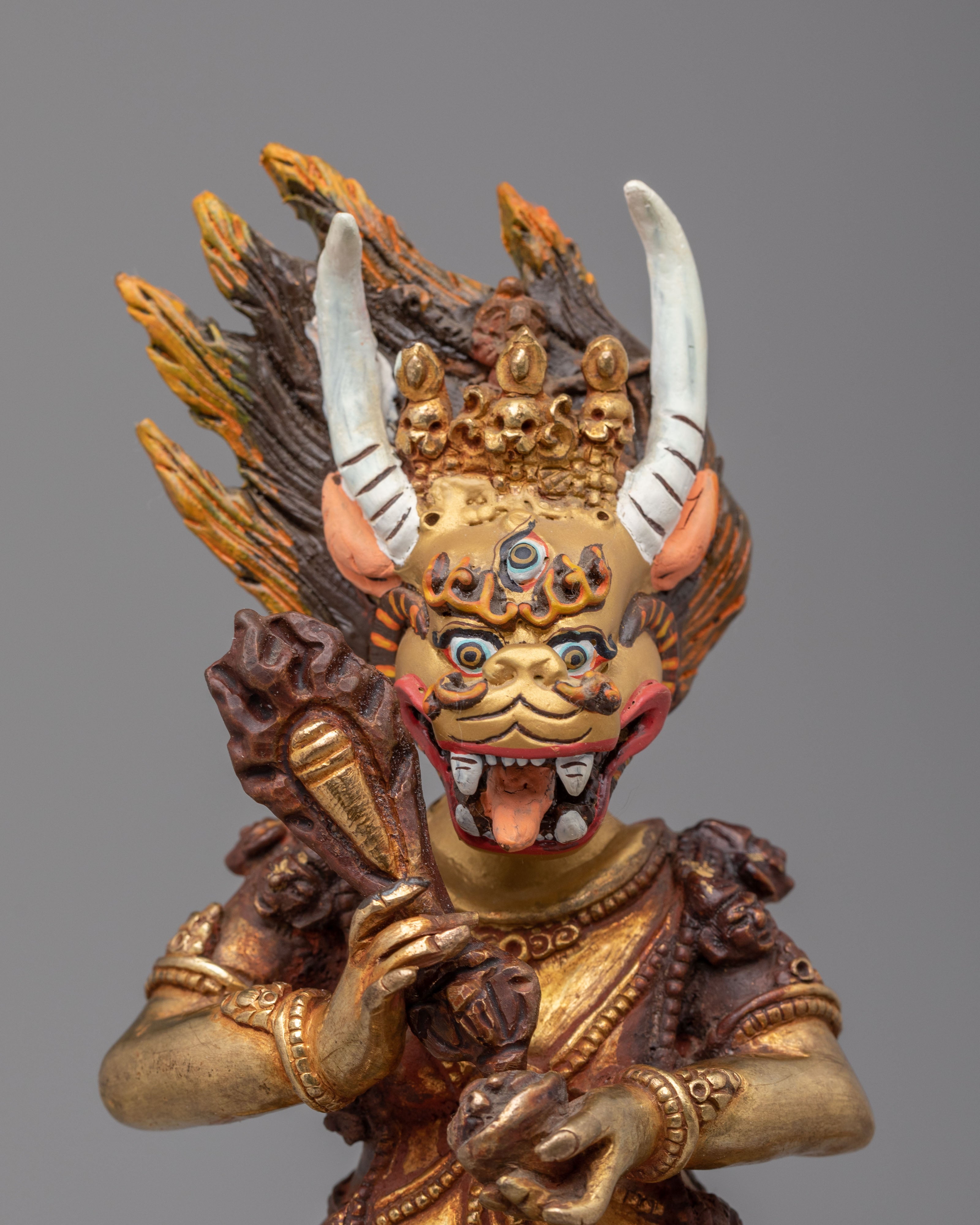 Lord of Death Yama Dharmaraja Statue | Tibetan Guardian Deity Figurine