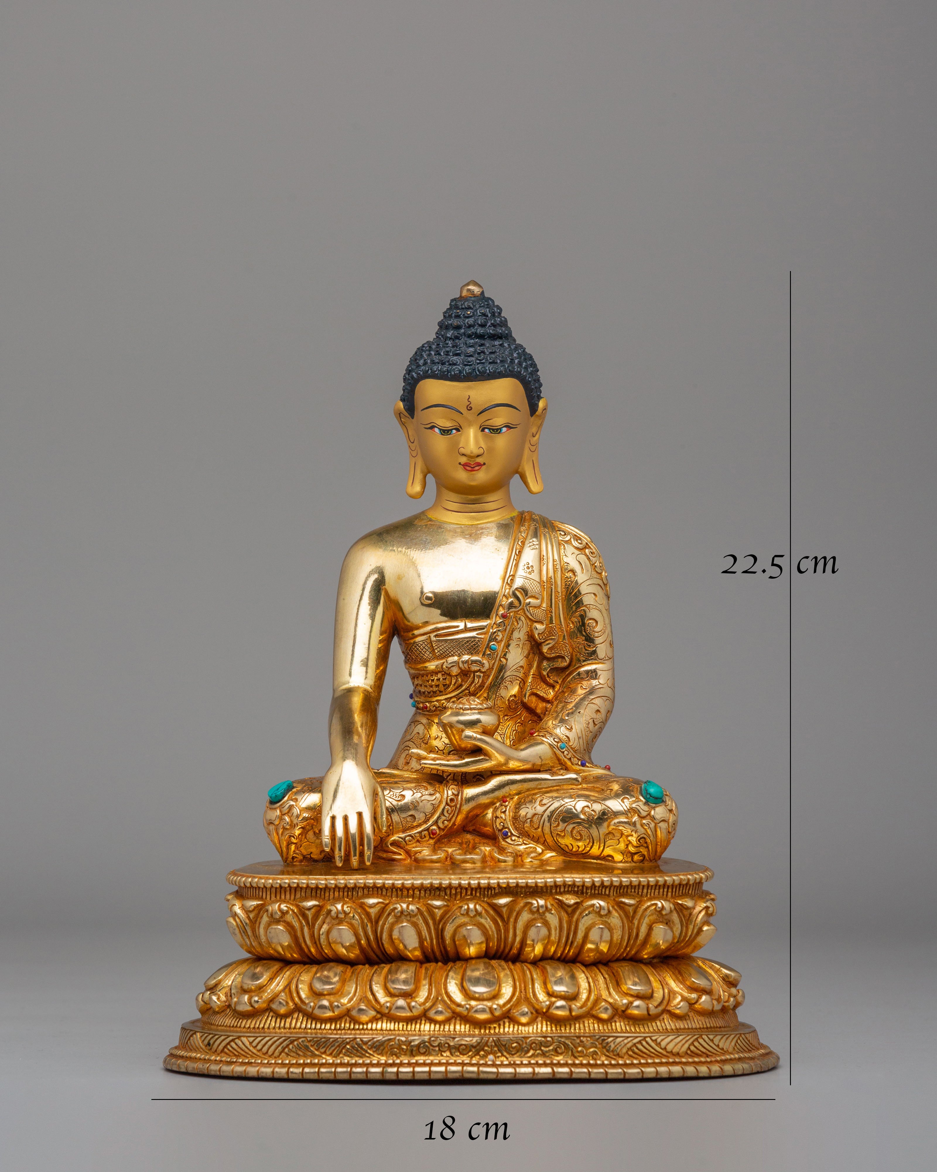 Traditional Himalayan Shakyamuni Buddha Sculpture | A Symbol of Peace and Wisdom