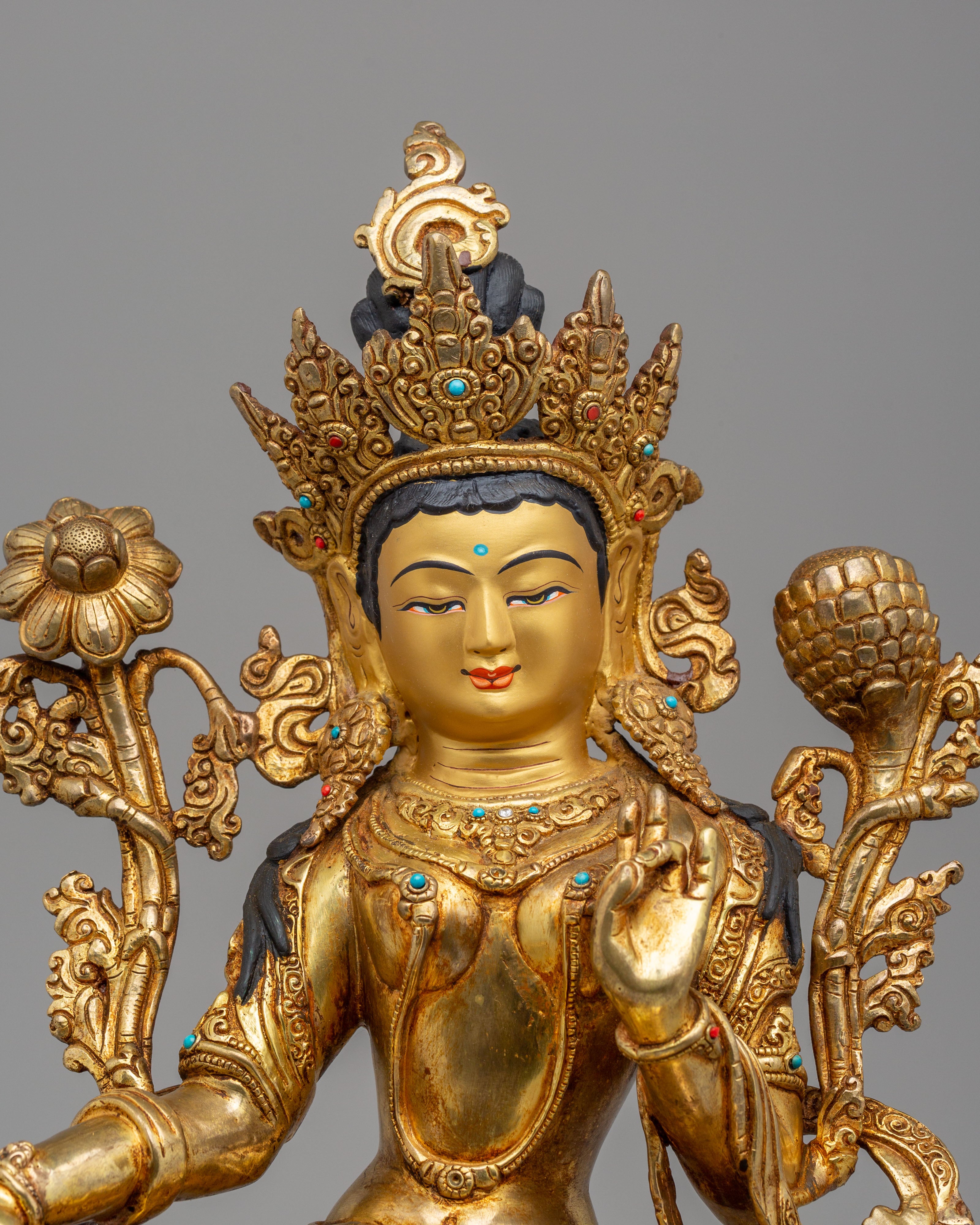 Goddess Green Tara Deity Statue | Spiritual Home Decor