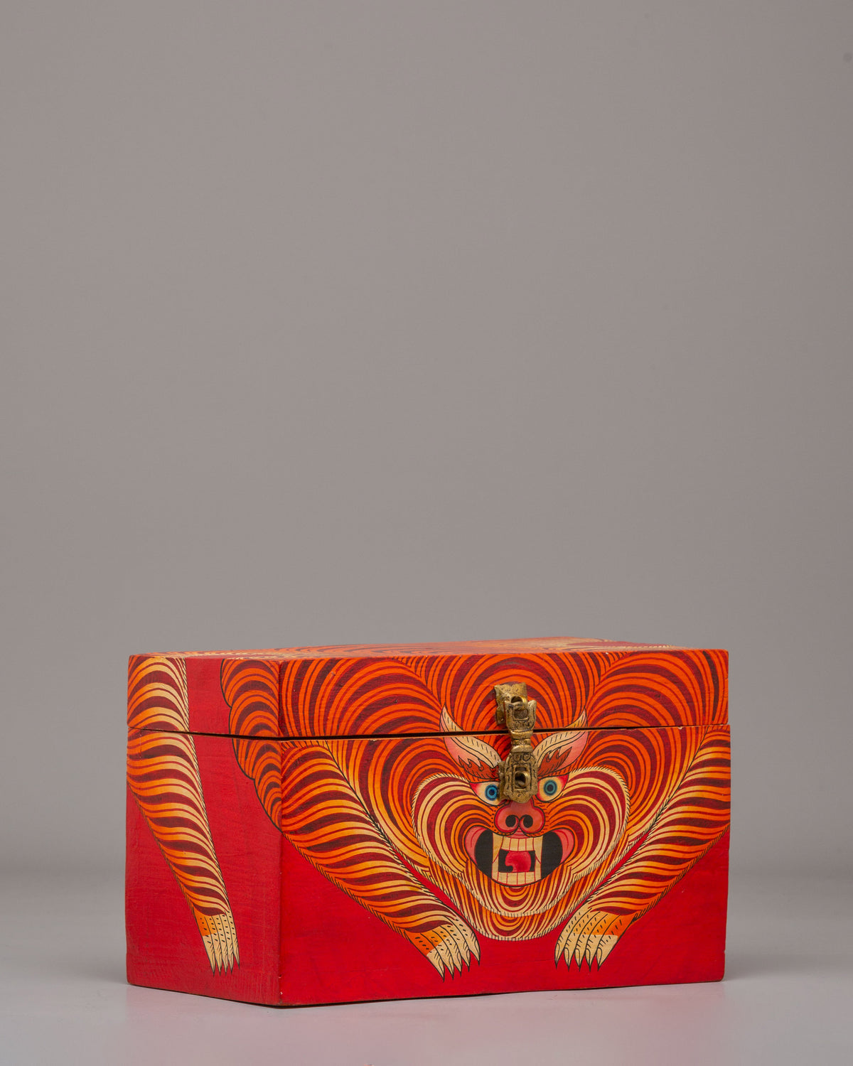 Decorative Himalayan Wooden Box | Handcrafted Wooden Treasure Box