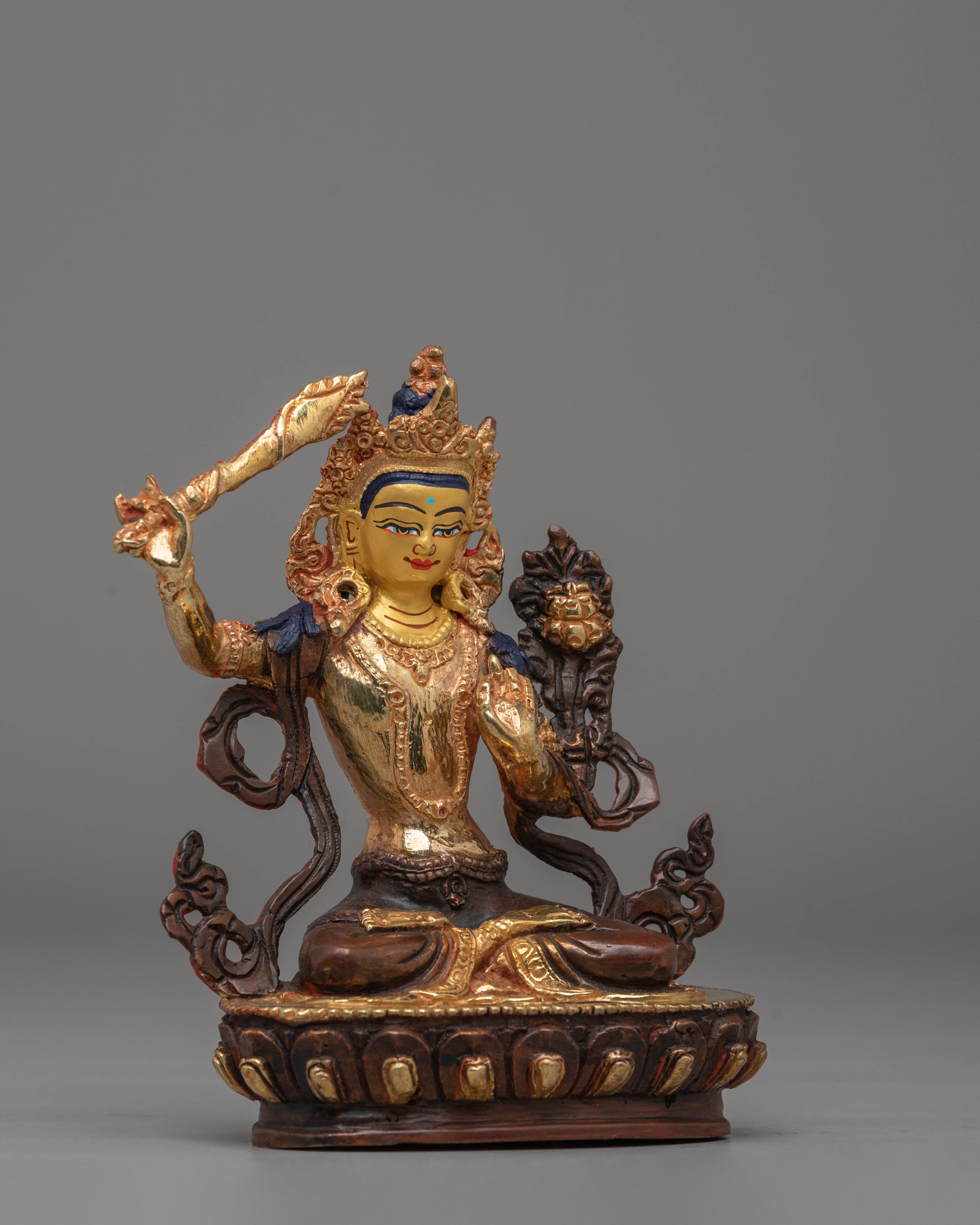 Manjushri Bodhisattva Copper Statue | Symbol of Wisdom and Knowledge