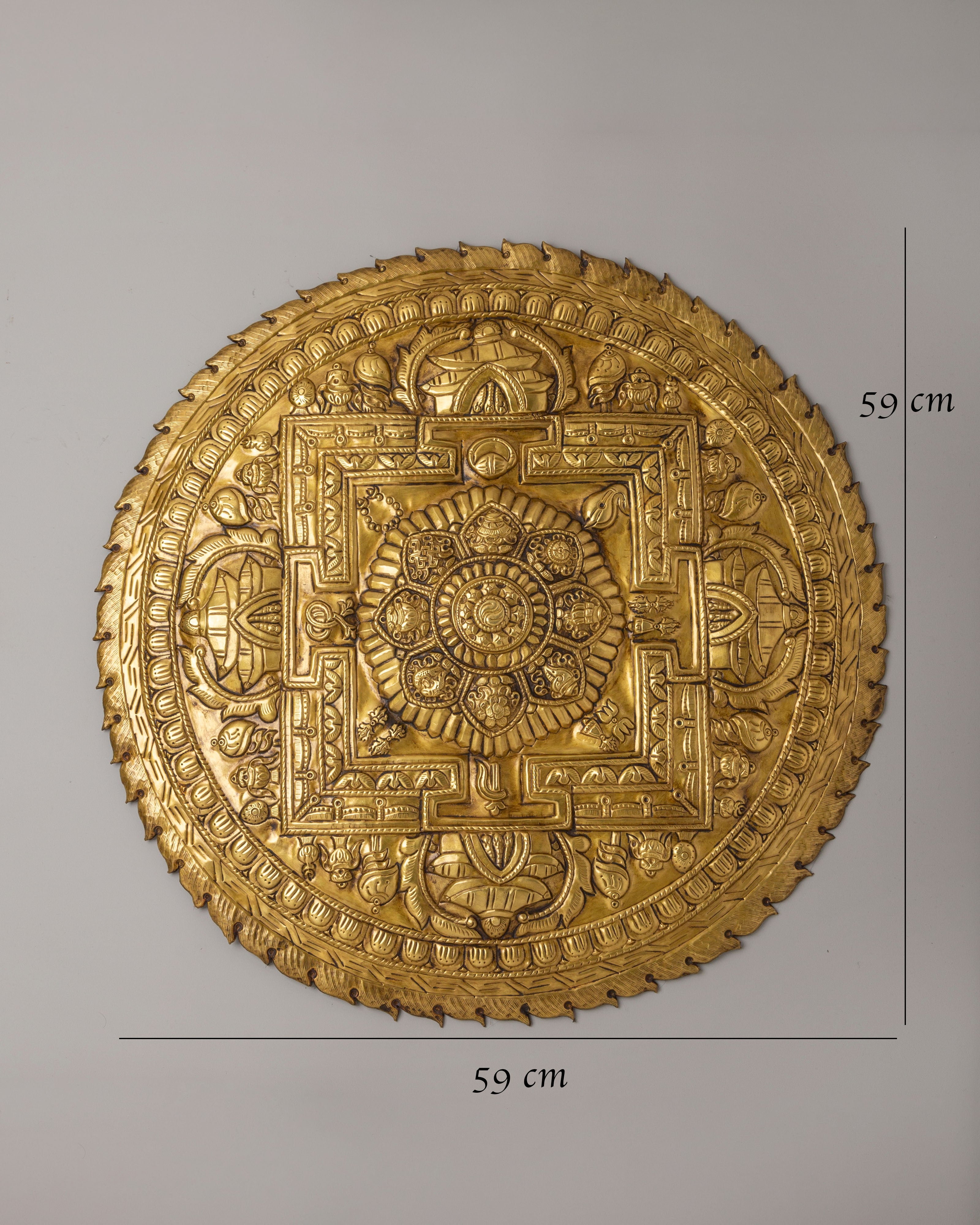 Astamangala Mandala Wall Art | Spiritual Tibetan Symbolism