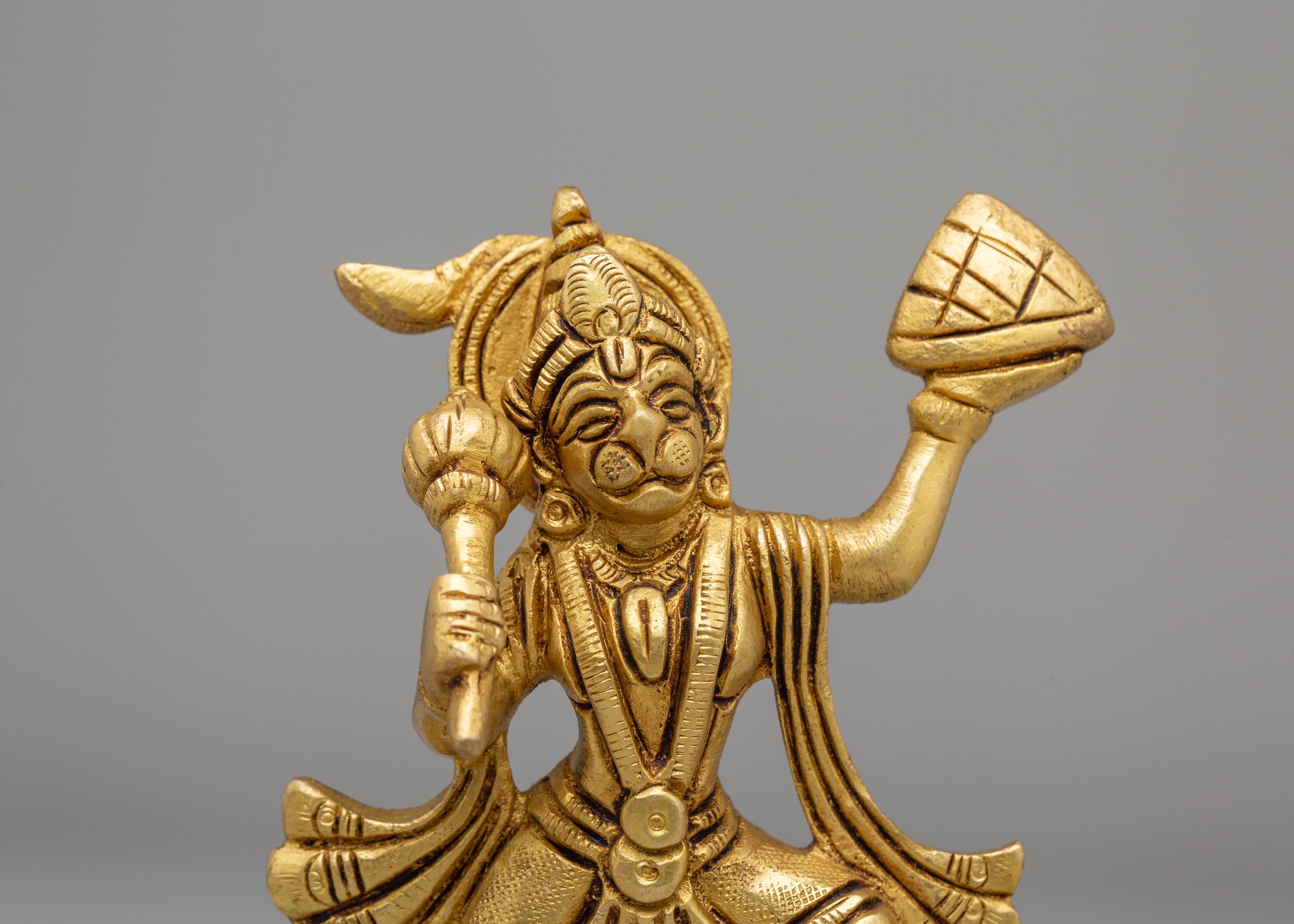 Handcrafted Hanuman Deity Statue | Hindu God Sculpture for Spiritual Decor