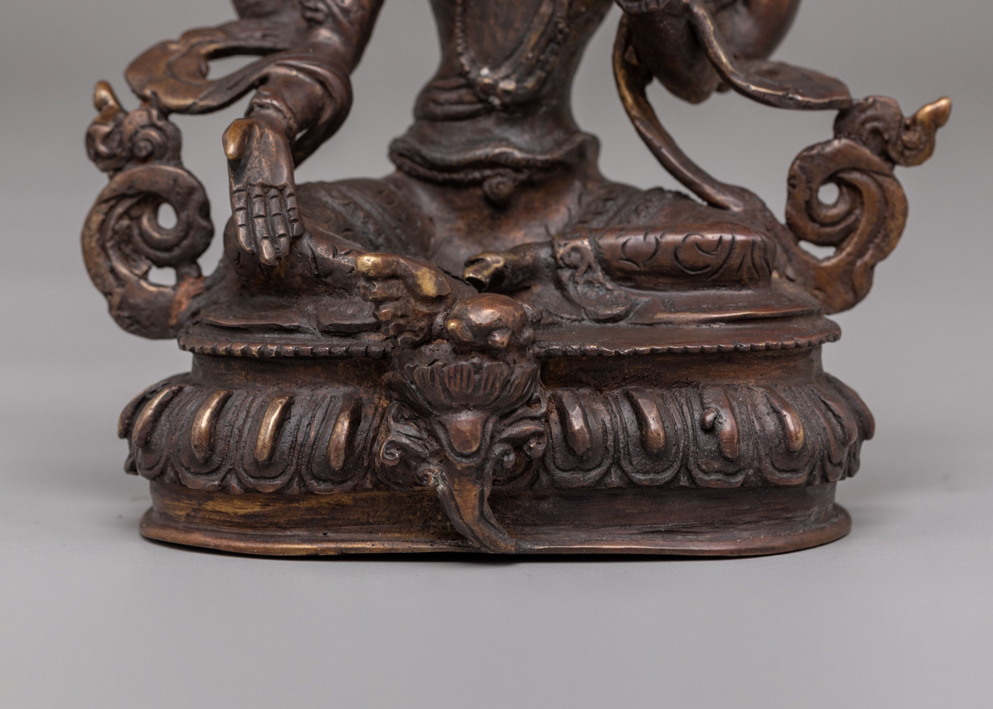 Spiritual Laxmi Goddess Statue | Sacred Copper Statue