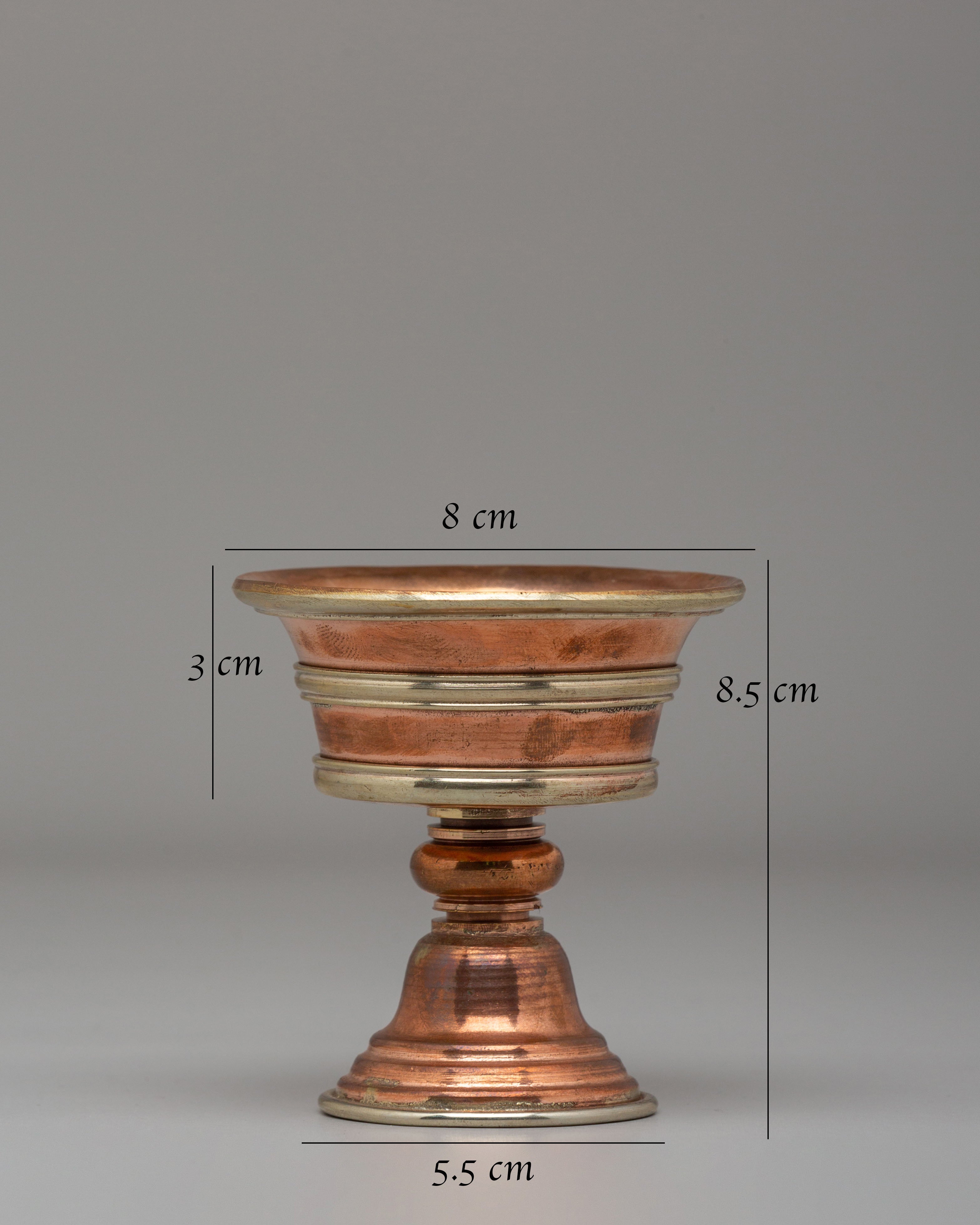 Buddhist Butter Lamp for Light Offerings | Tibetan Altar Offering Lamp