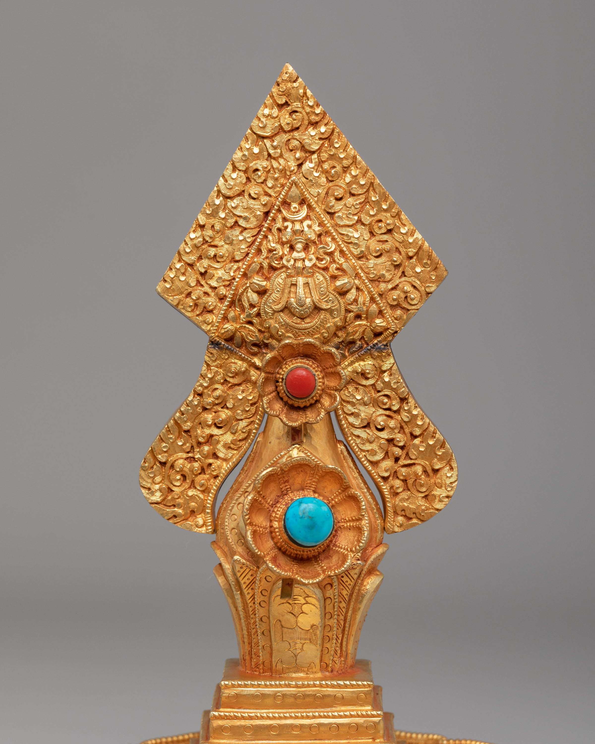 Handcrafted Ritual Torma | Copper Gold Plated Torma