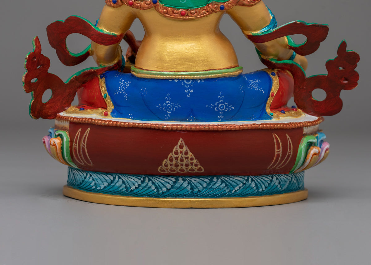 Himalayan Altar Dzambhala Statue | Handmade Tibetan Prosperity Idol