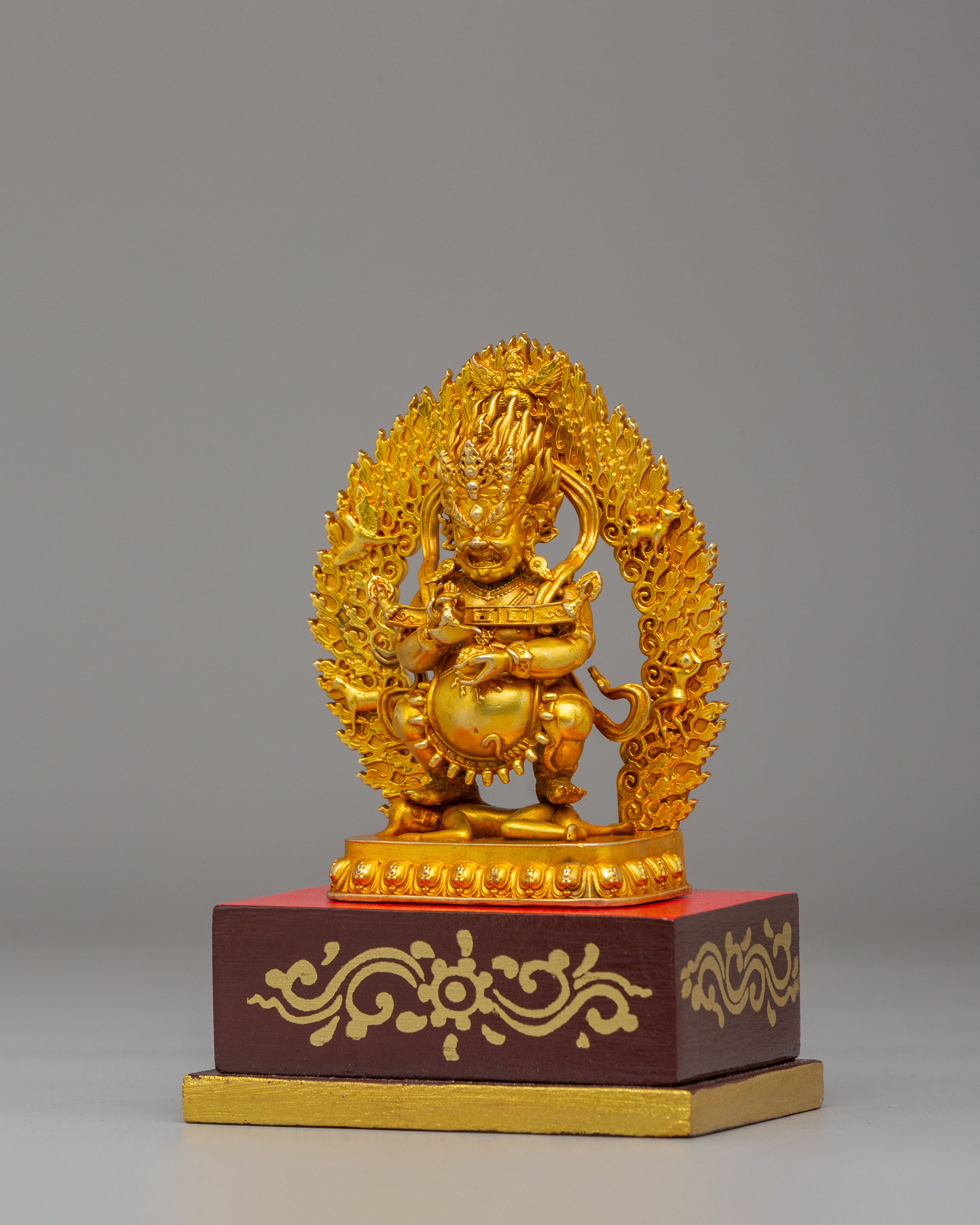 Traditional Shakya Mahakala Statue | Tibetan Buddhist Protector Sculpture