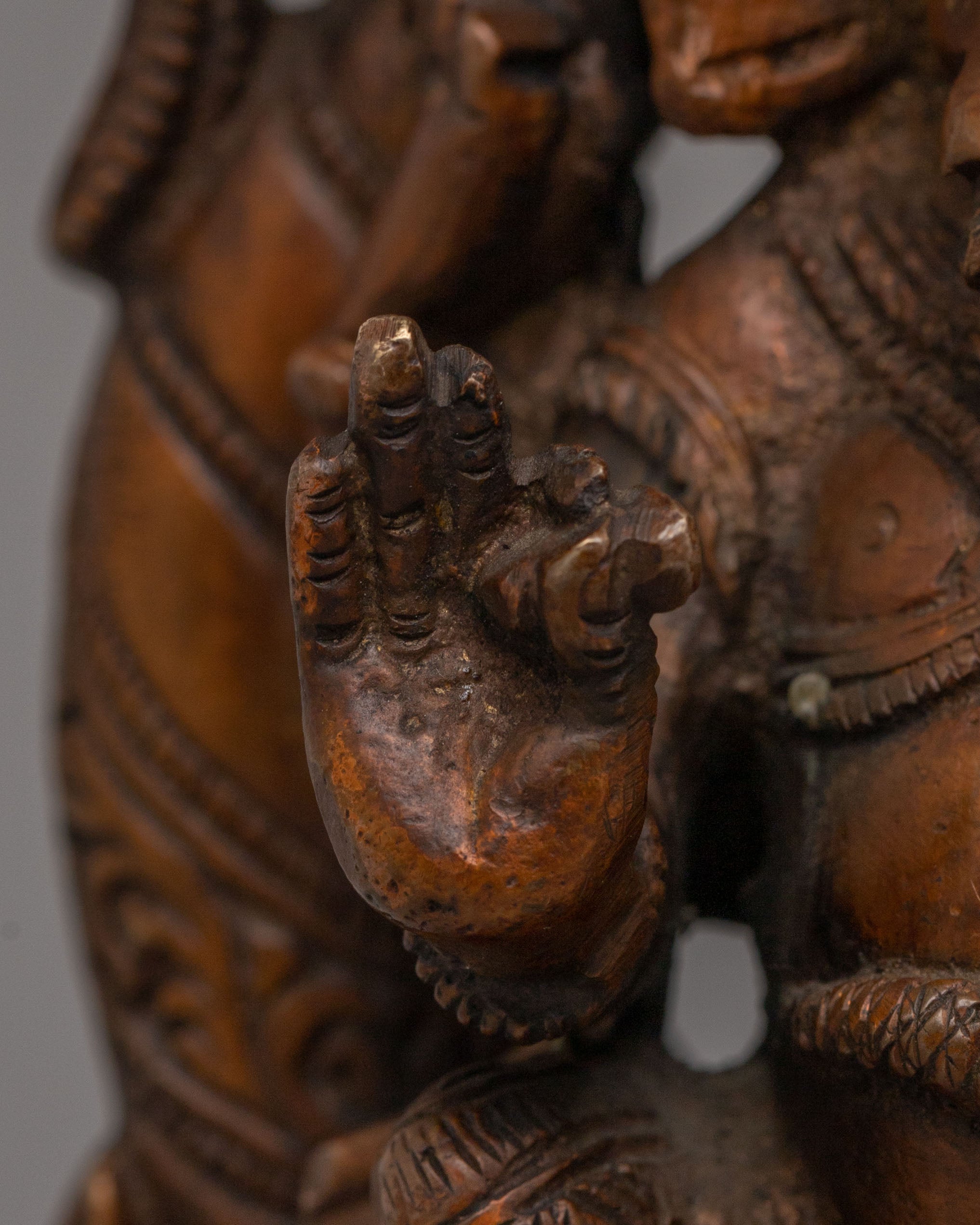 Traditional Handcrafted Ganesha Statue | Oxidized Copper Body
