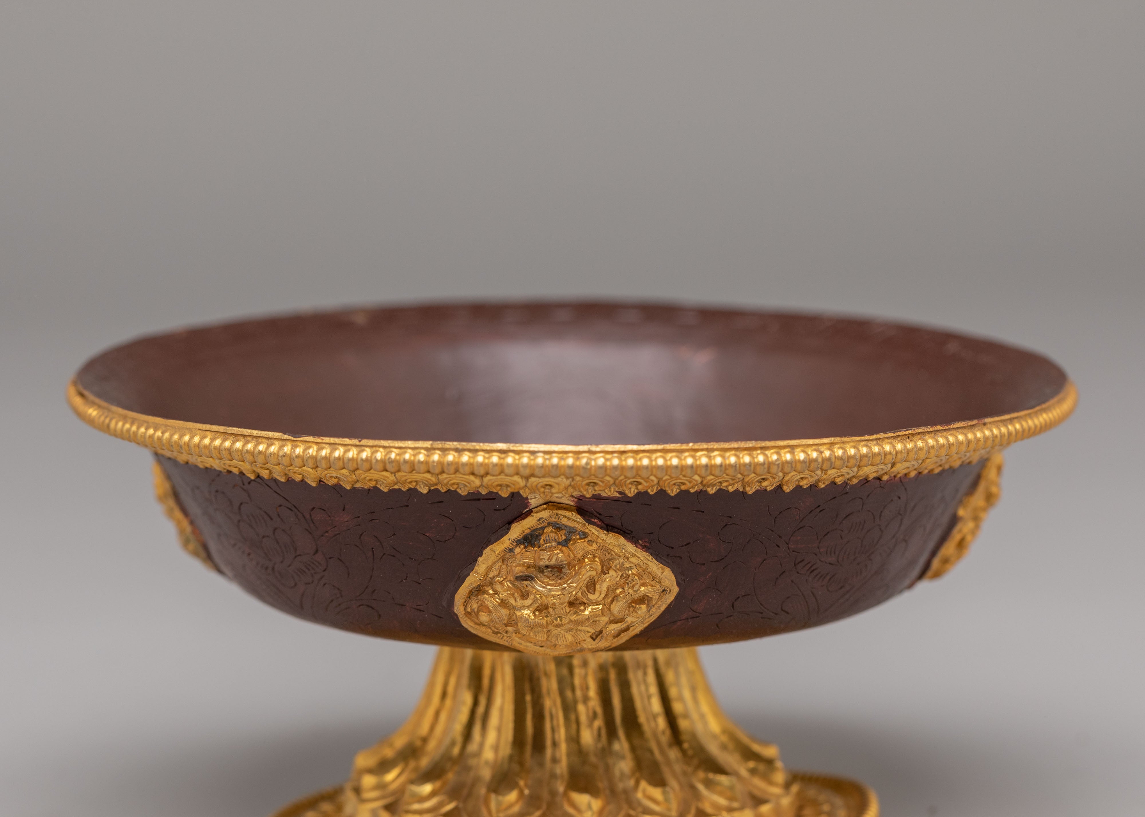 Tibetan Altar Serkyem Set | Copper Body with Electro Gold Plating