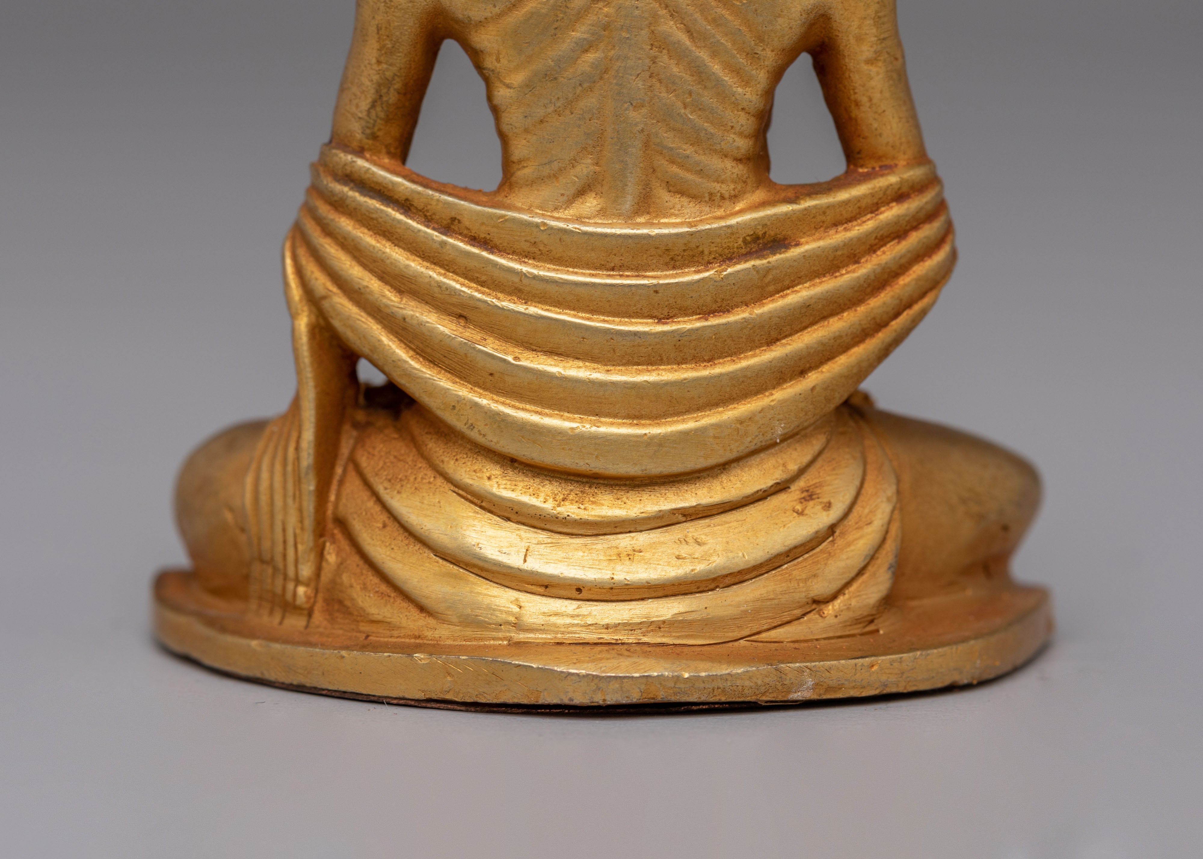 Handmade Fasting Buddha Statue | Symbol of Self-Denial and Spiritual Purity