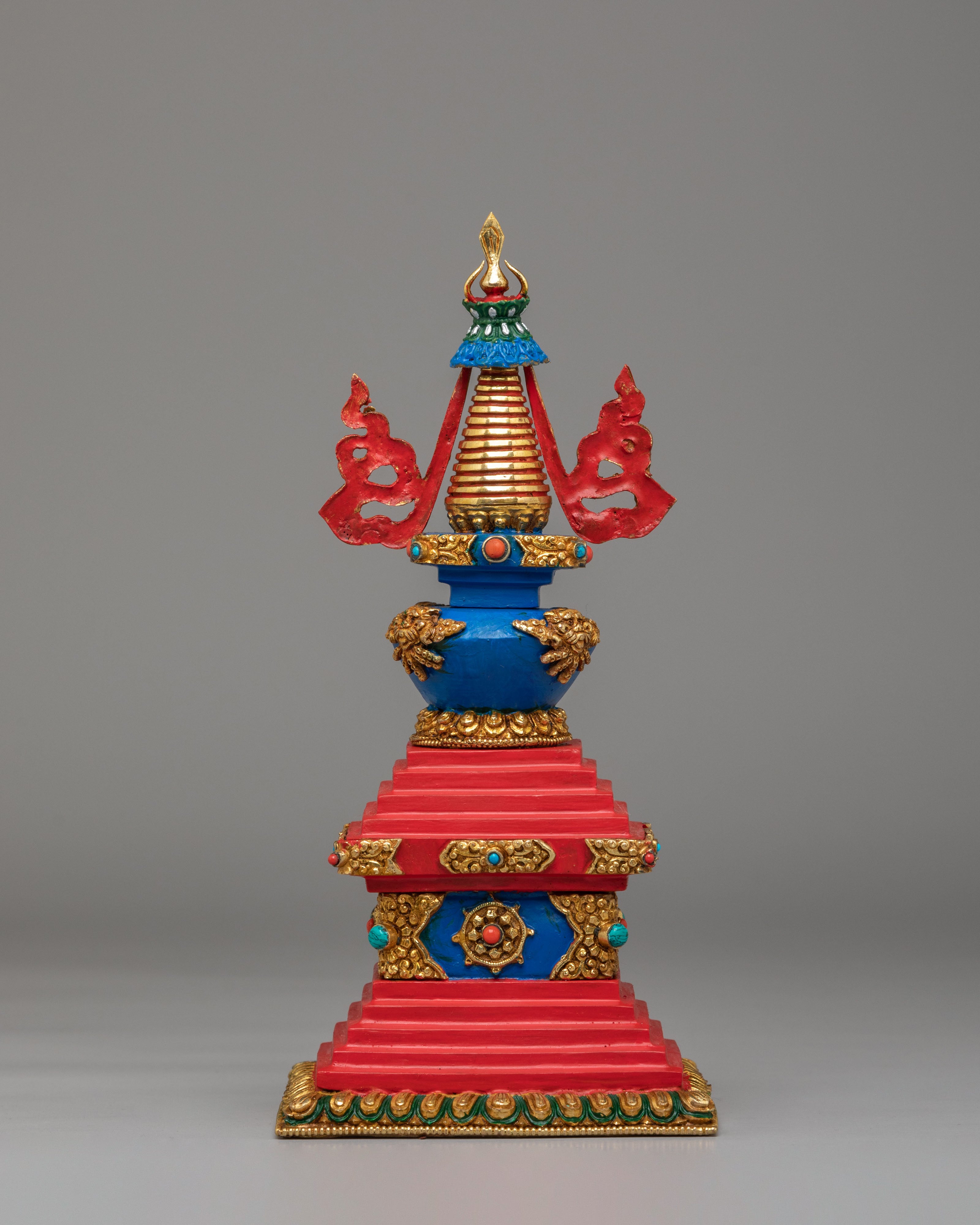 Handcrafted Himalayan Enlightenment Stupa | Sacred Symbol of Wisdom and Awakening