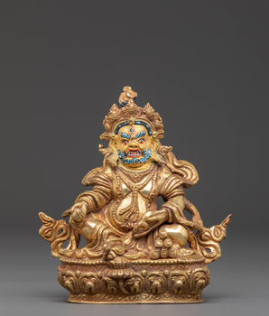 Handcrafted Copper Statue of Dzambhala 