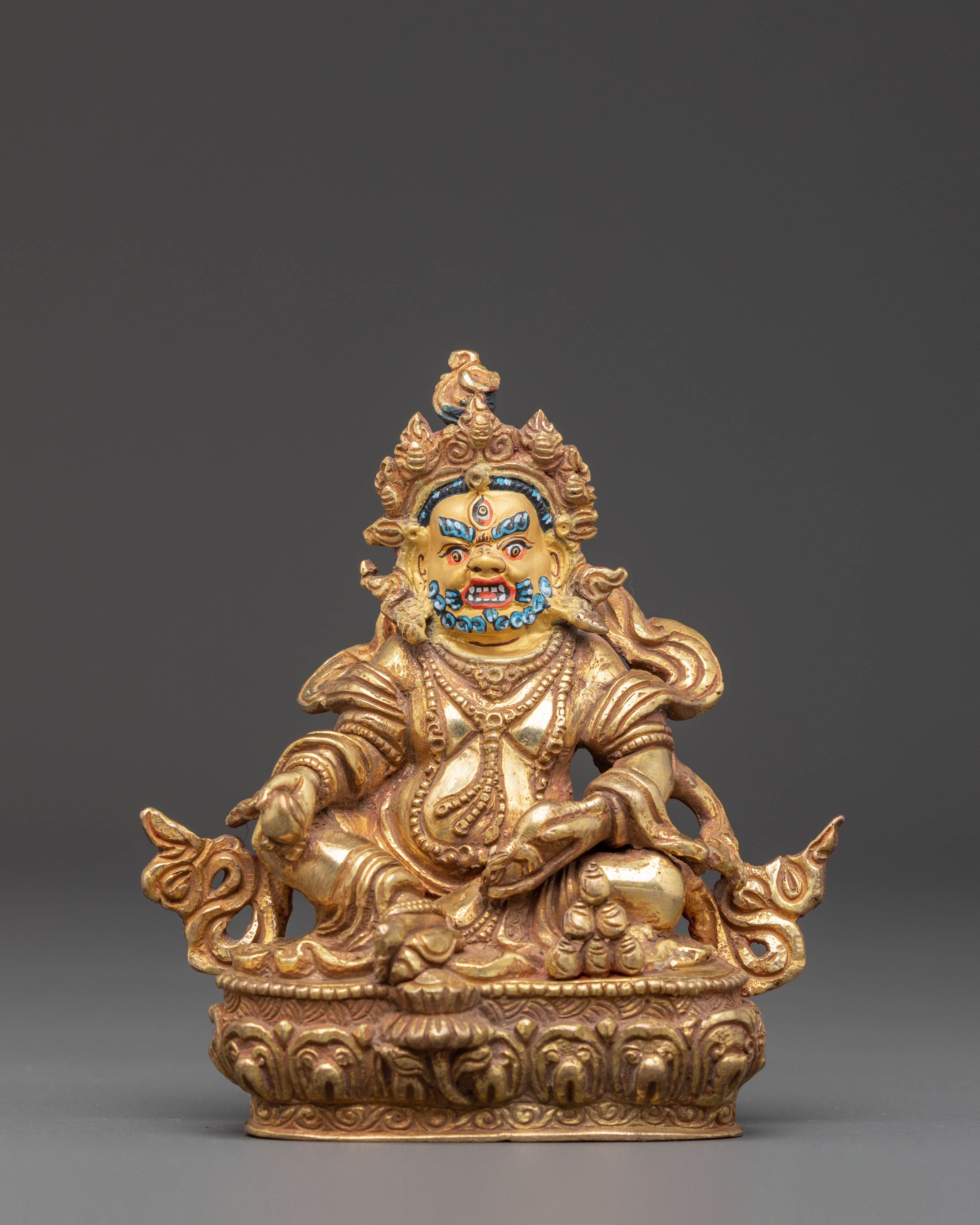 Handcrafted Copper Statue of Dzambhala 
