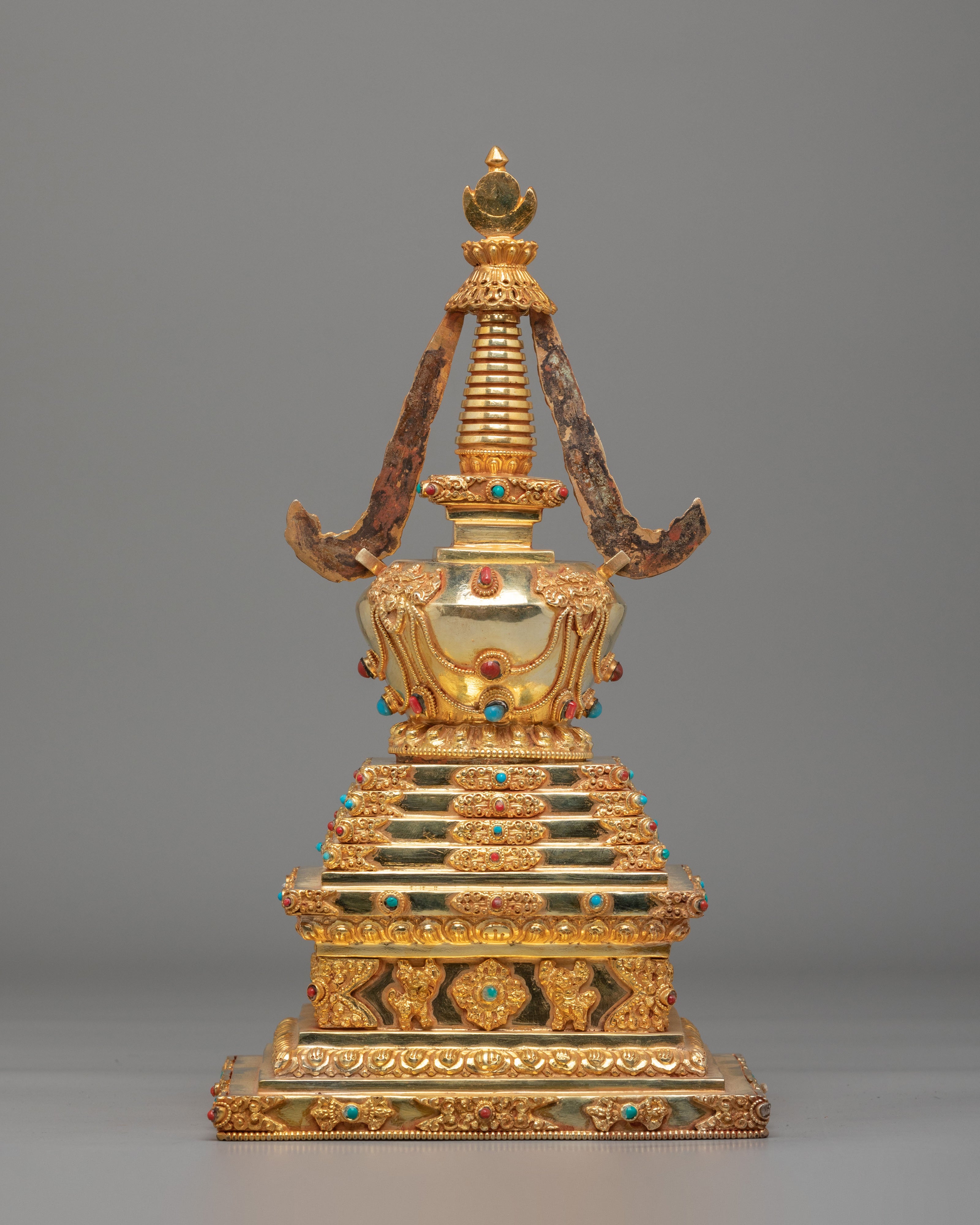 Handcrafted Enlightenment Chorten Stupa | Tibetan Spiritual Symbol