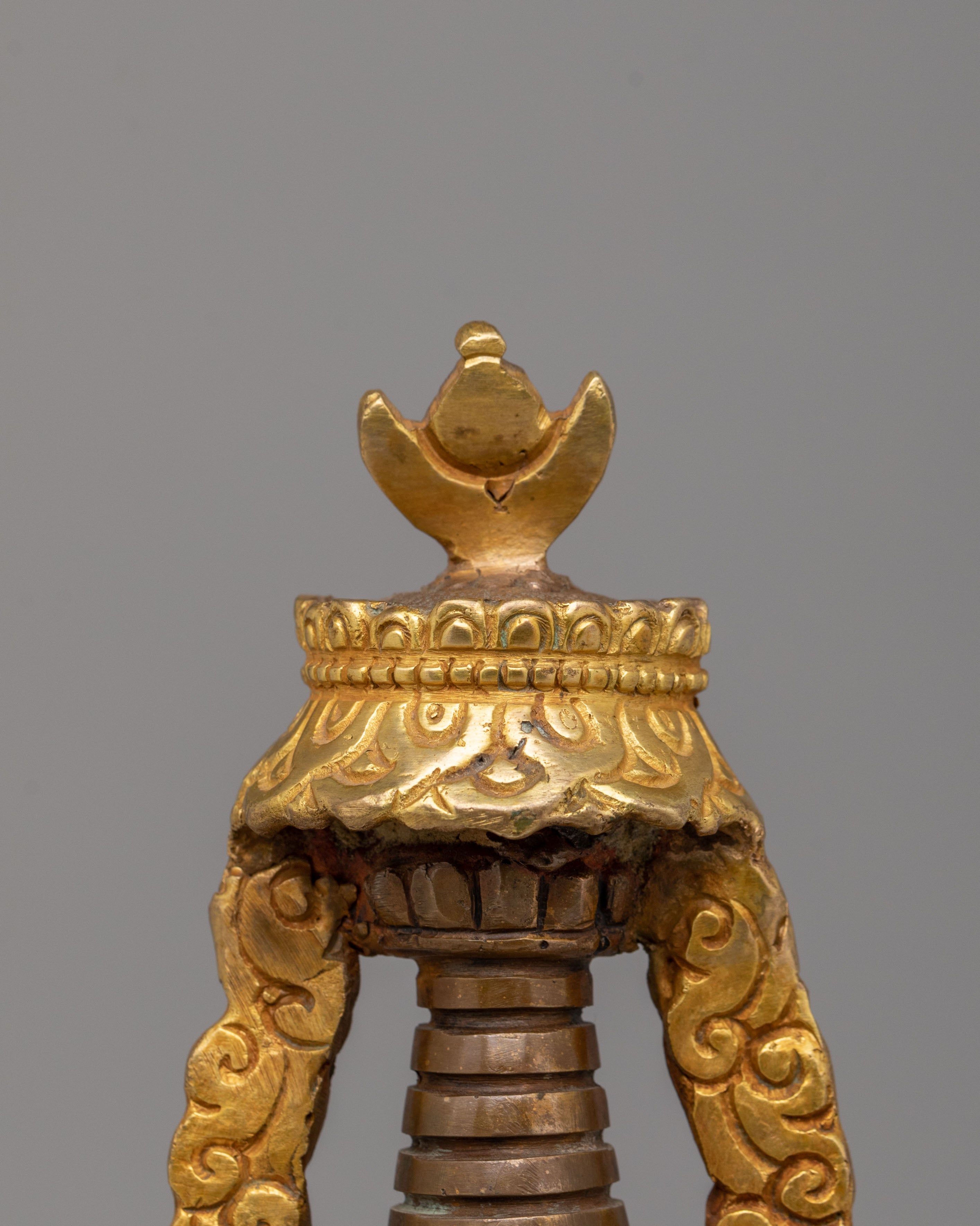 Handcrafted Lotus Blossom Stupa | Sacred Buddhist Decor