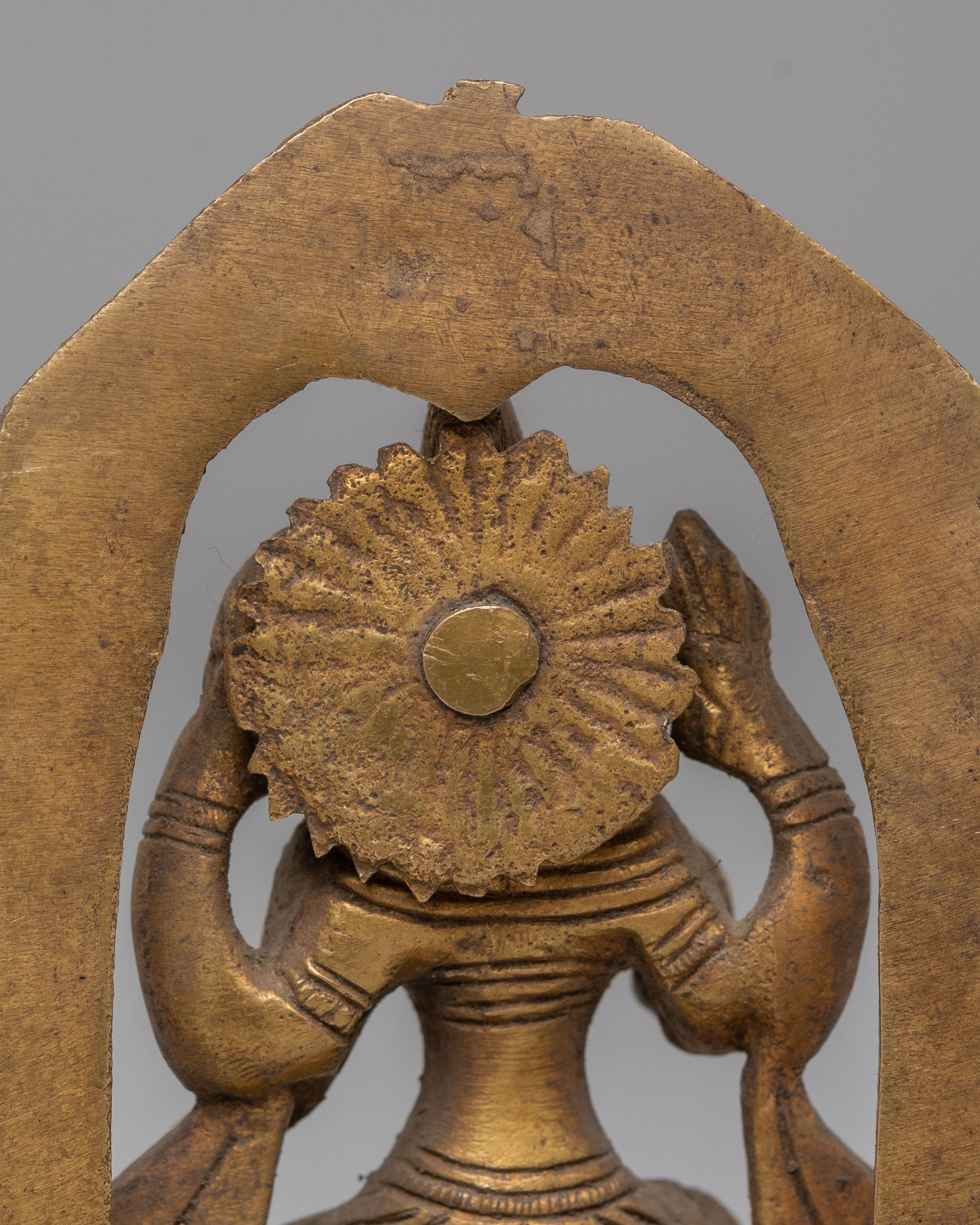 Sacred Copper Laxmi Statue | Brass Wealth Embodiment Sculpture