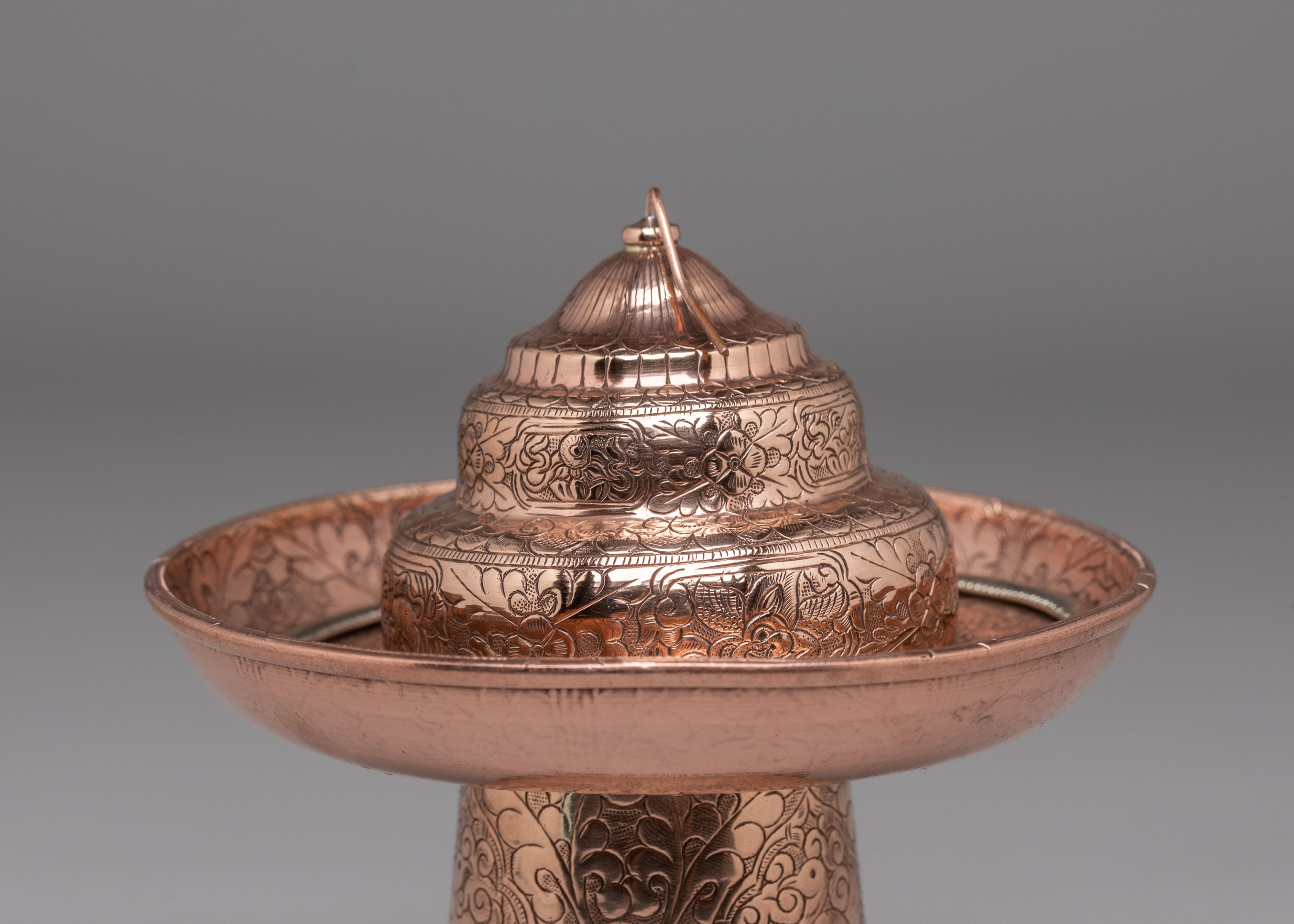 Tibetan Tea Cup Cover | Ritual Cover for Puja Offerings