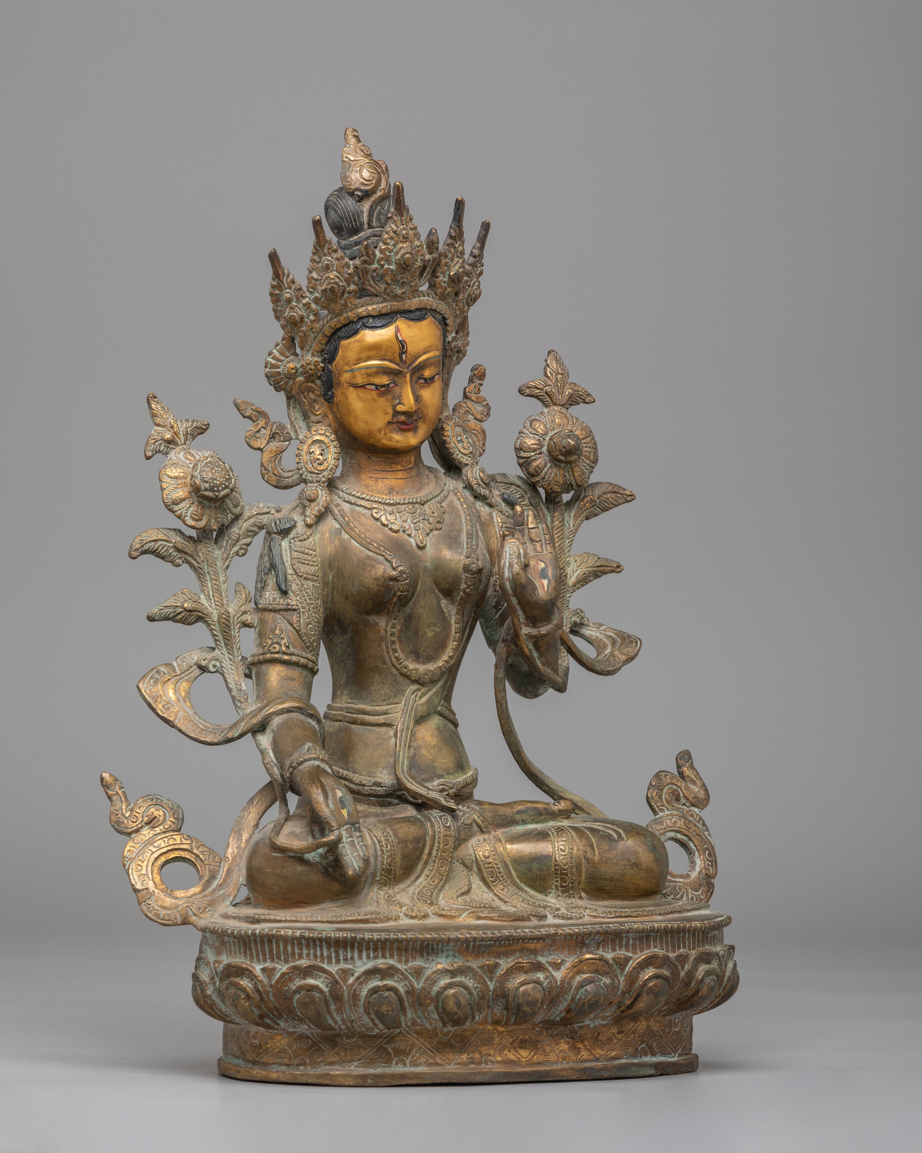 Tibetan White Tara Deity Statue | Handcrafted Divine Goddess Sculpture