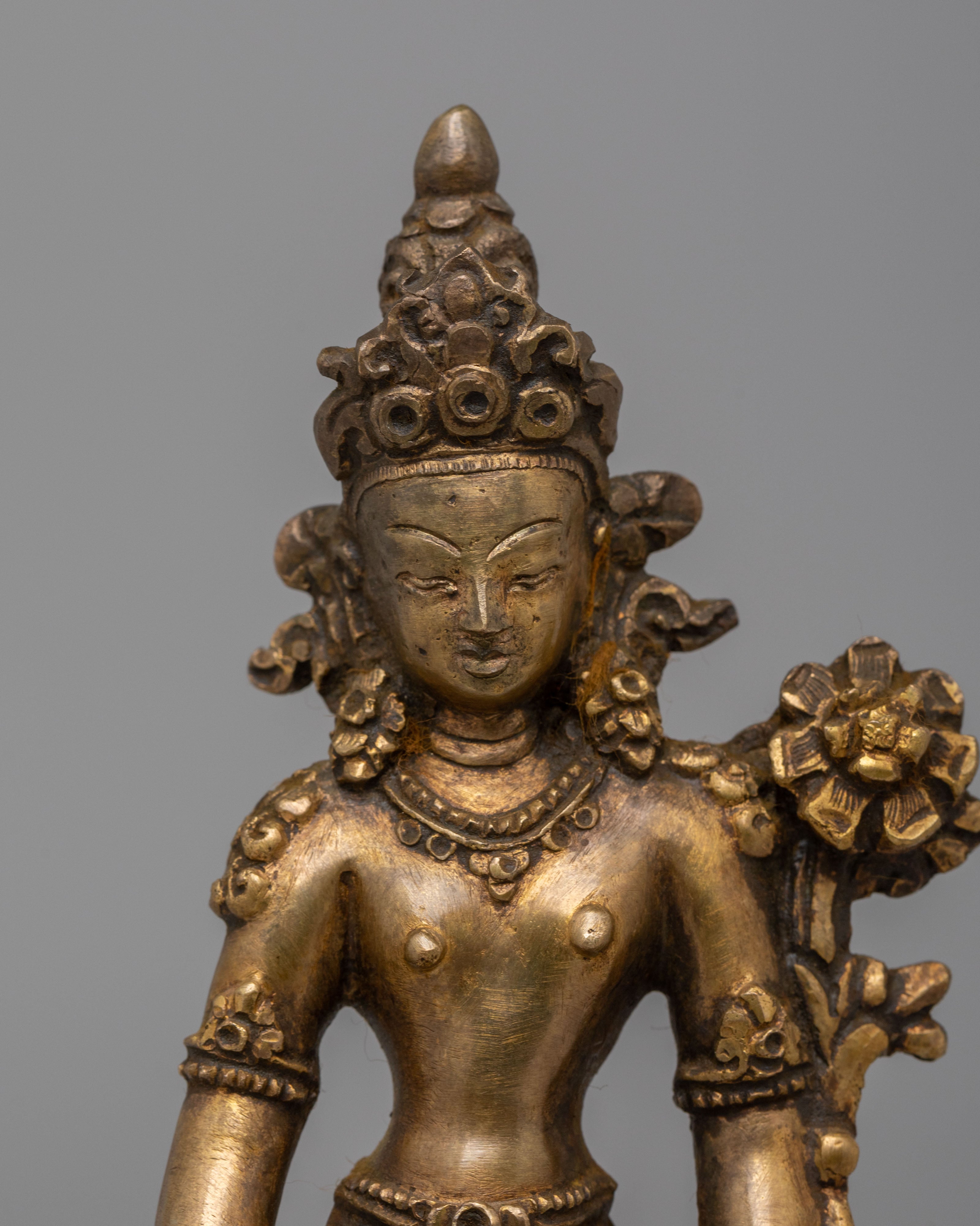 Handcrafted Standing Tara Statue | Symbol of Protection