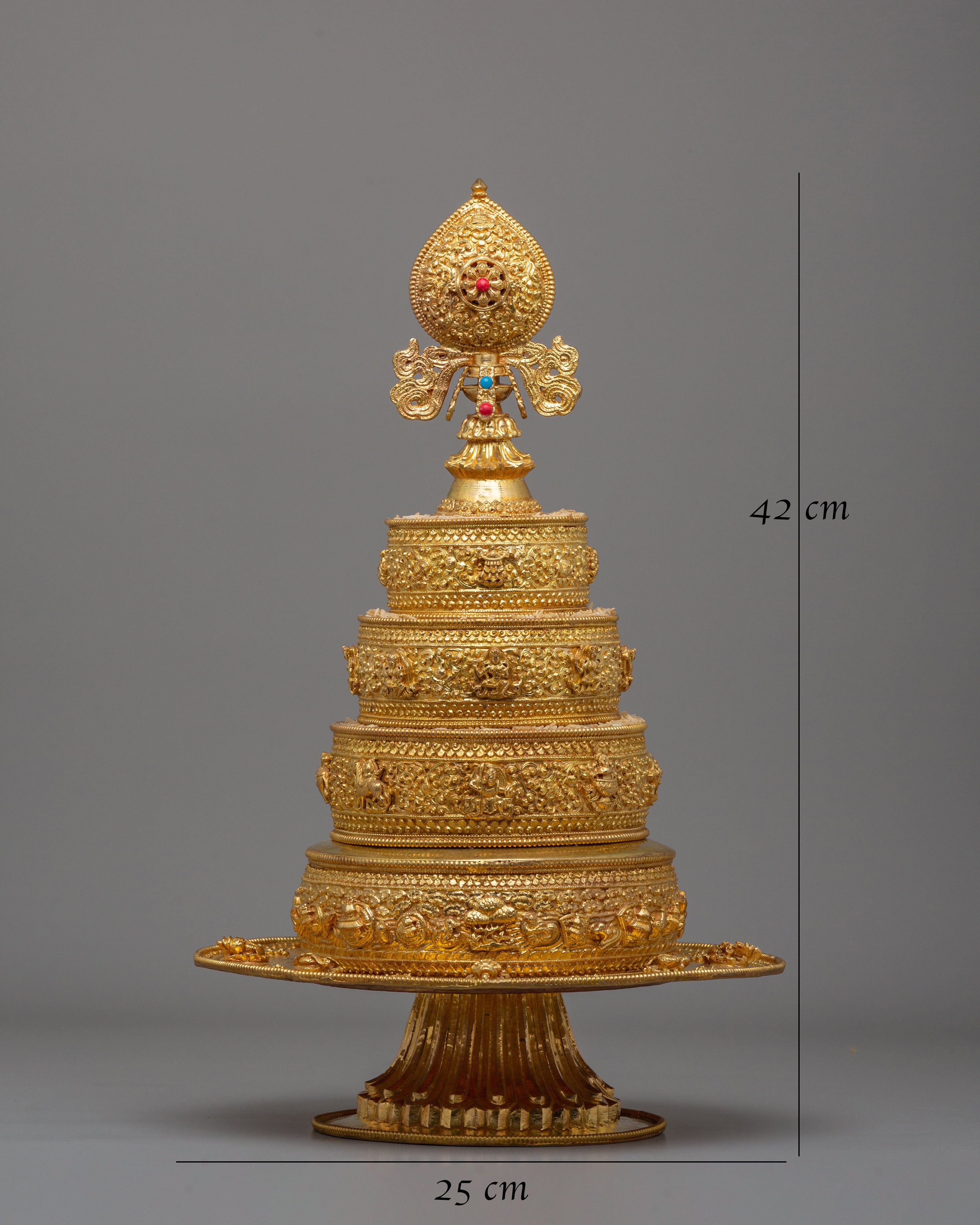 Traditional Offering Mandala | Tibetan Buddhist Offering Vessel