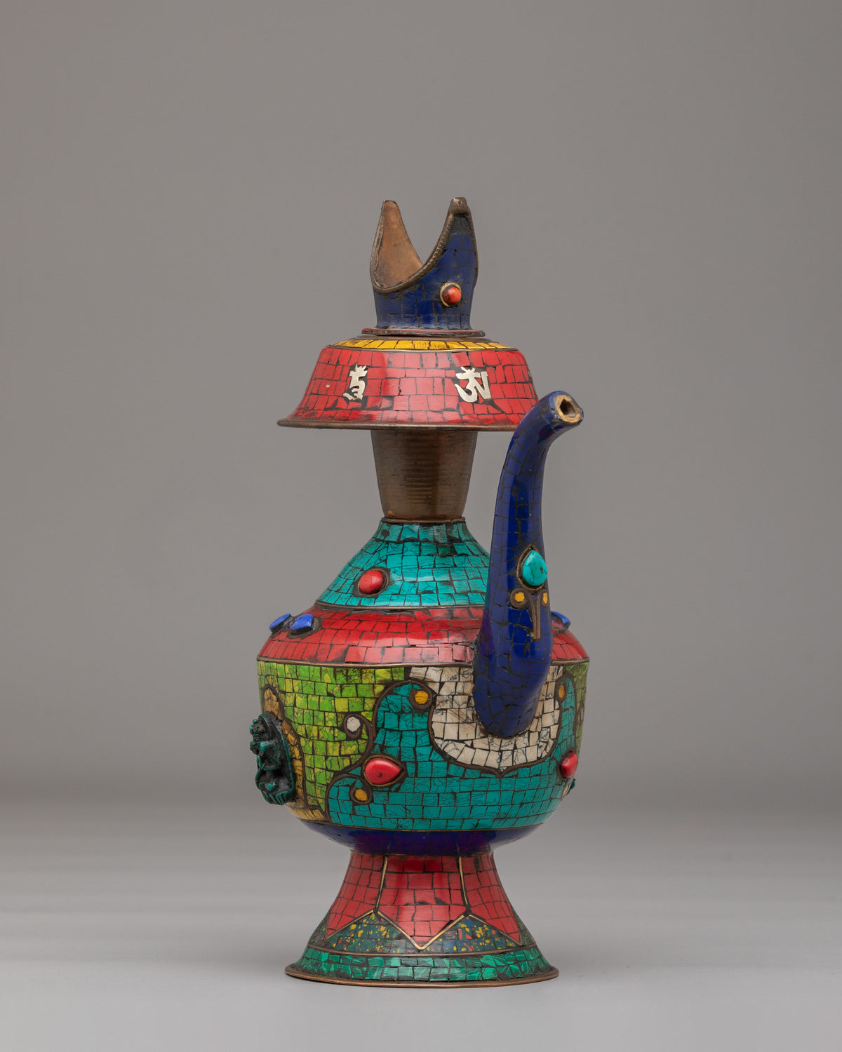Handcrafted Bhumba with Green Tara | Tibetan Ritual Vessel for Sacred Offerings
