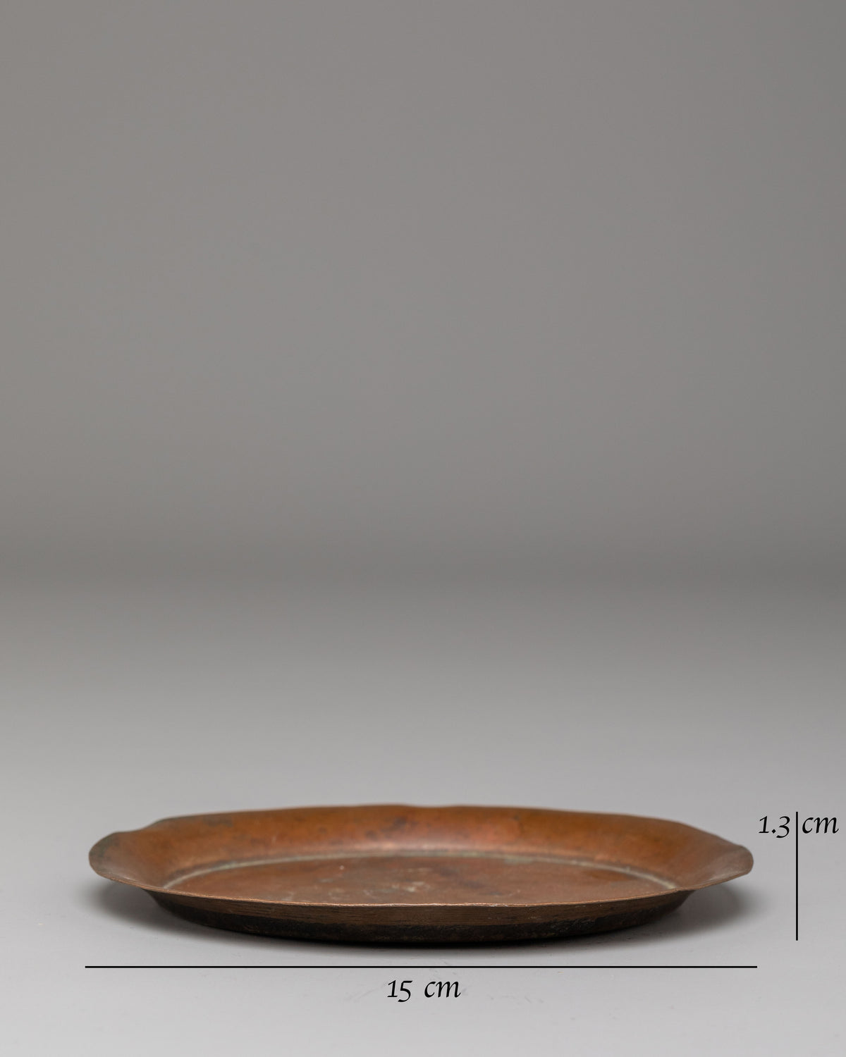 Handcrafted Offering Plate | Antique Copper Buddhist Ritual Tray