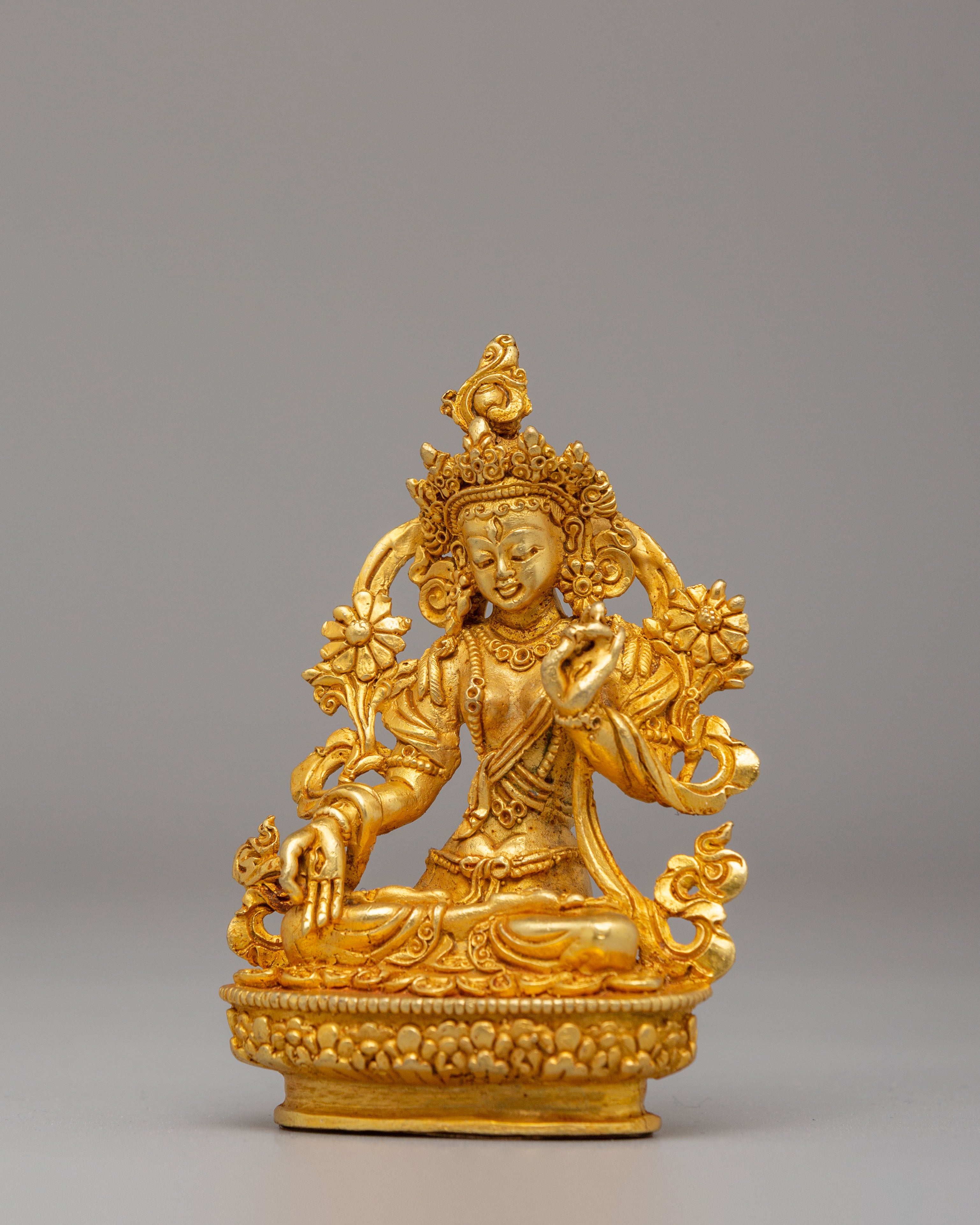 Traditional White Tara Altar Statue | Goddess of Compassion Decor